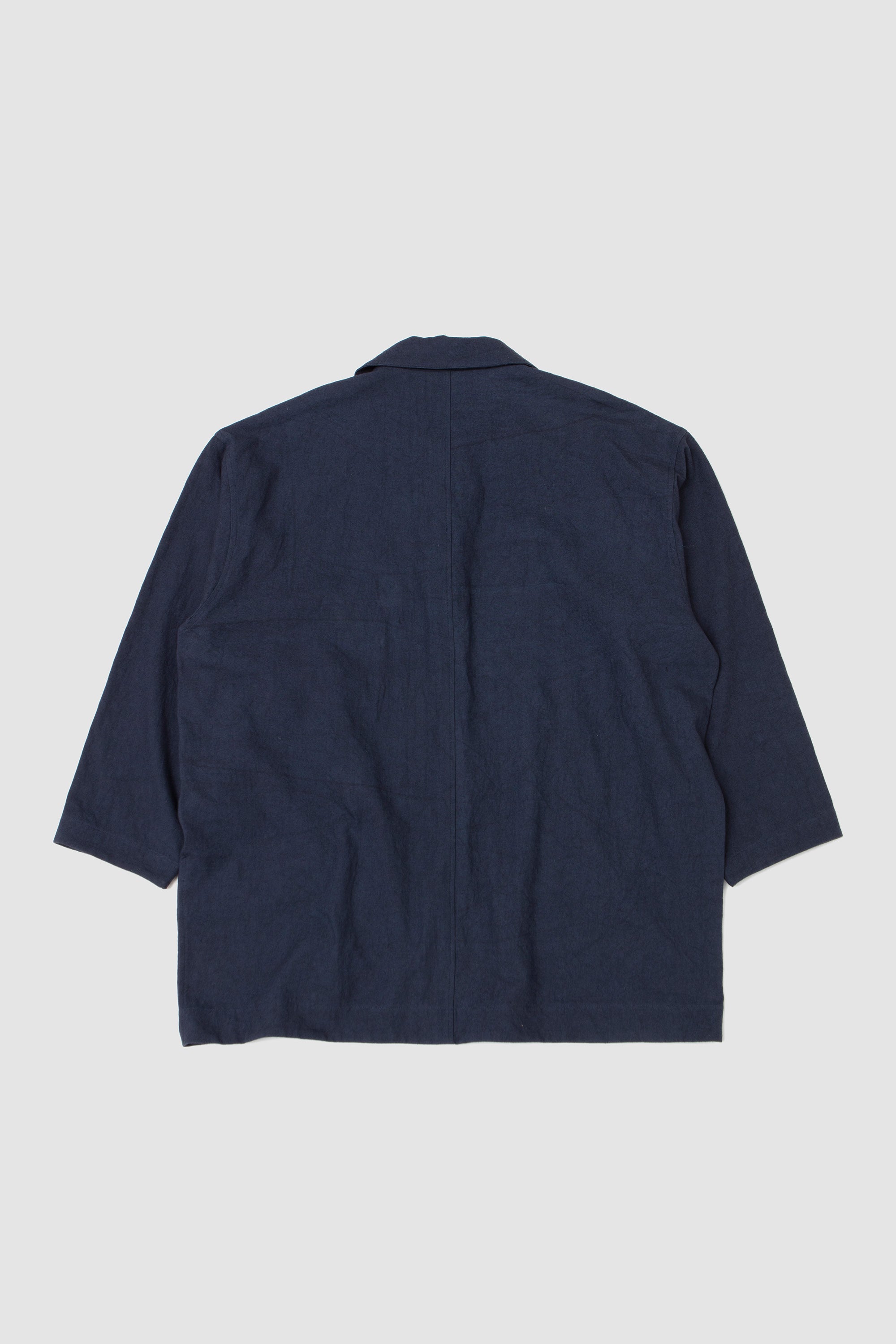 Cotton/Linen Half Coat Dusty Blue_4
