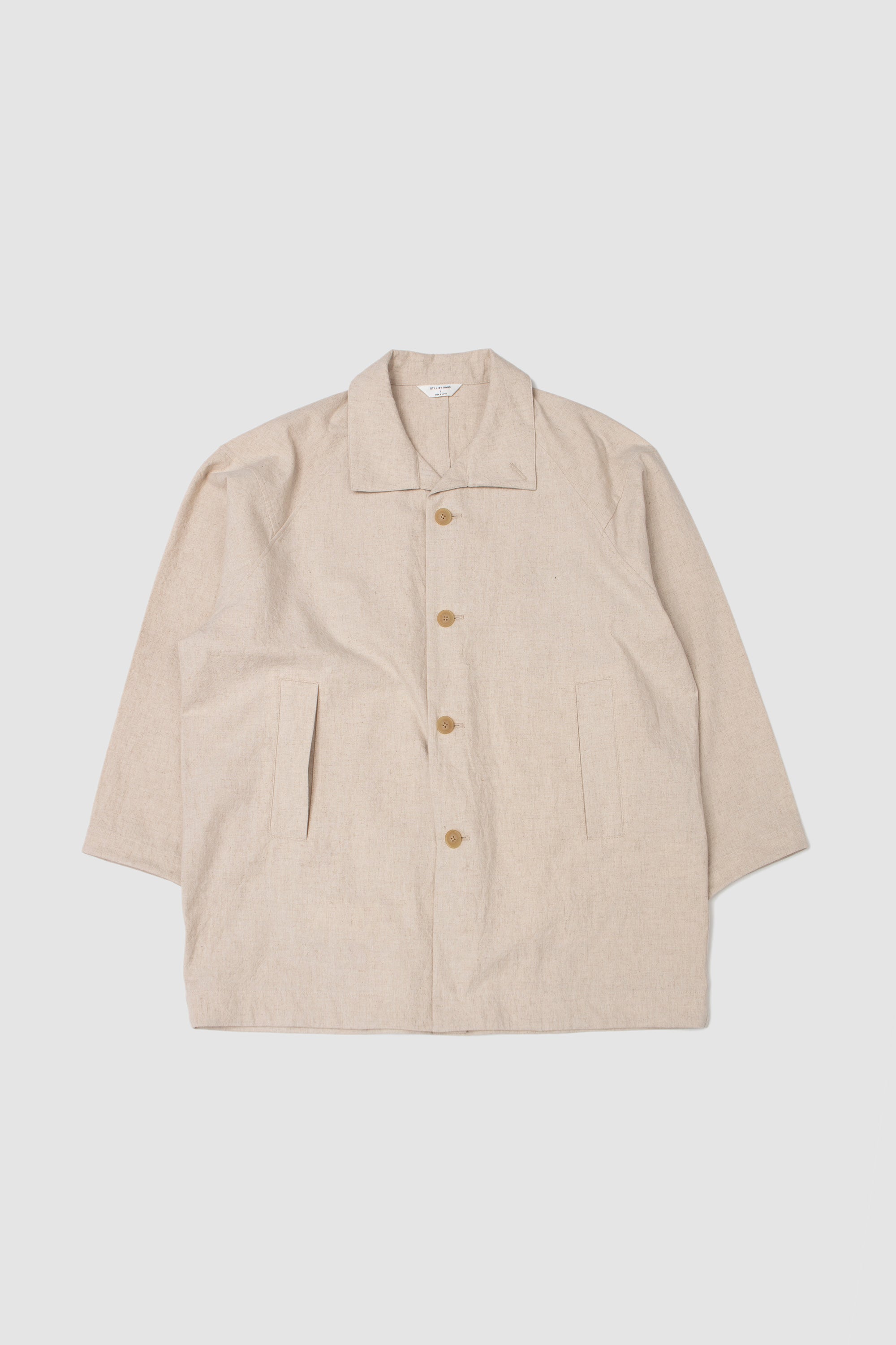 Cotton/Linen Half Coat Oatmeal
