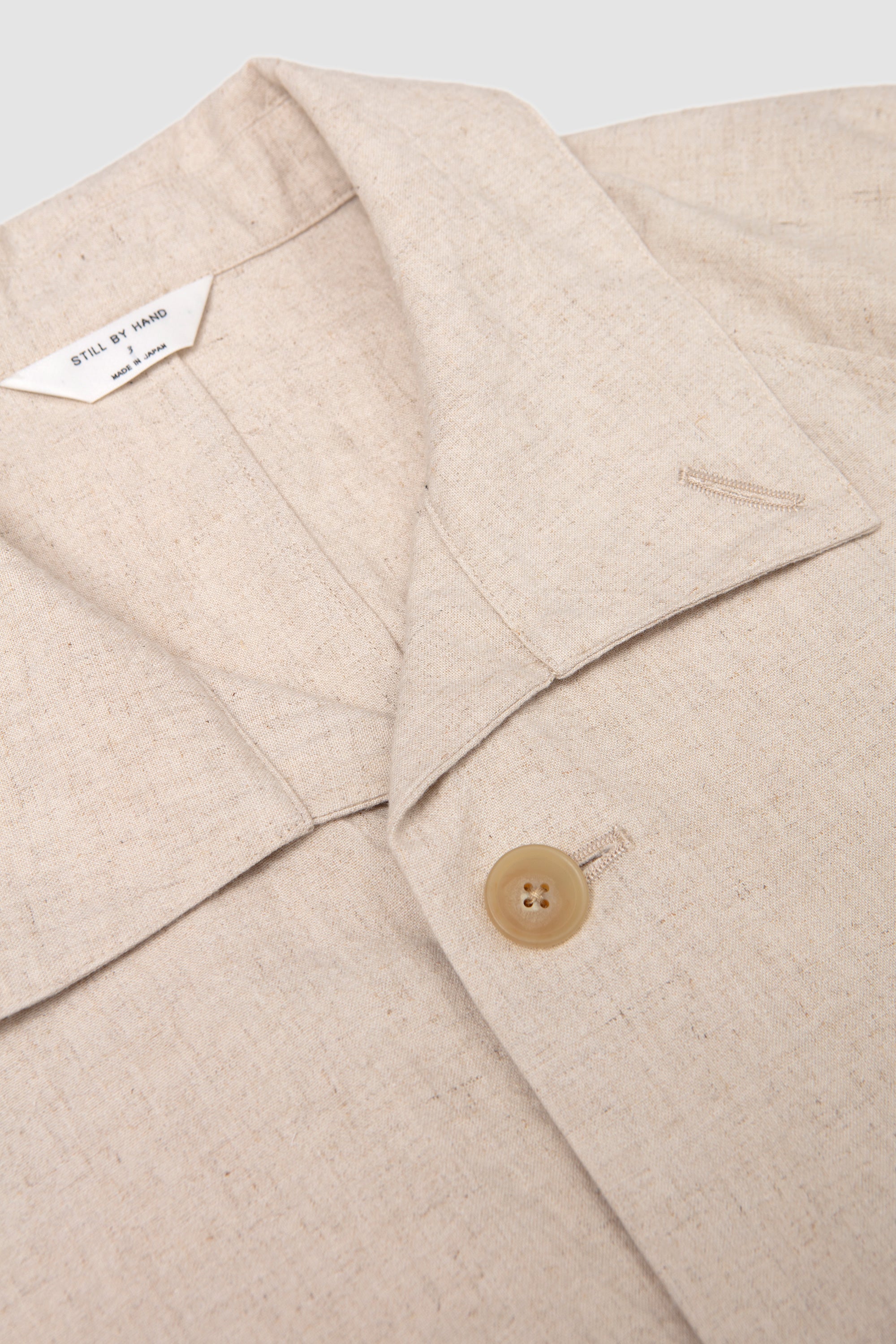 Cotton/Linen Half Coat Oatmeal_2