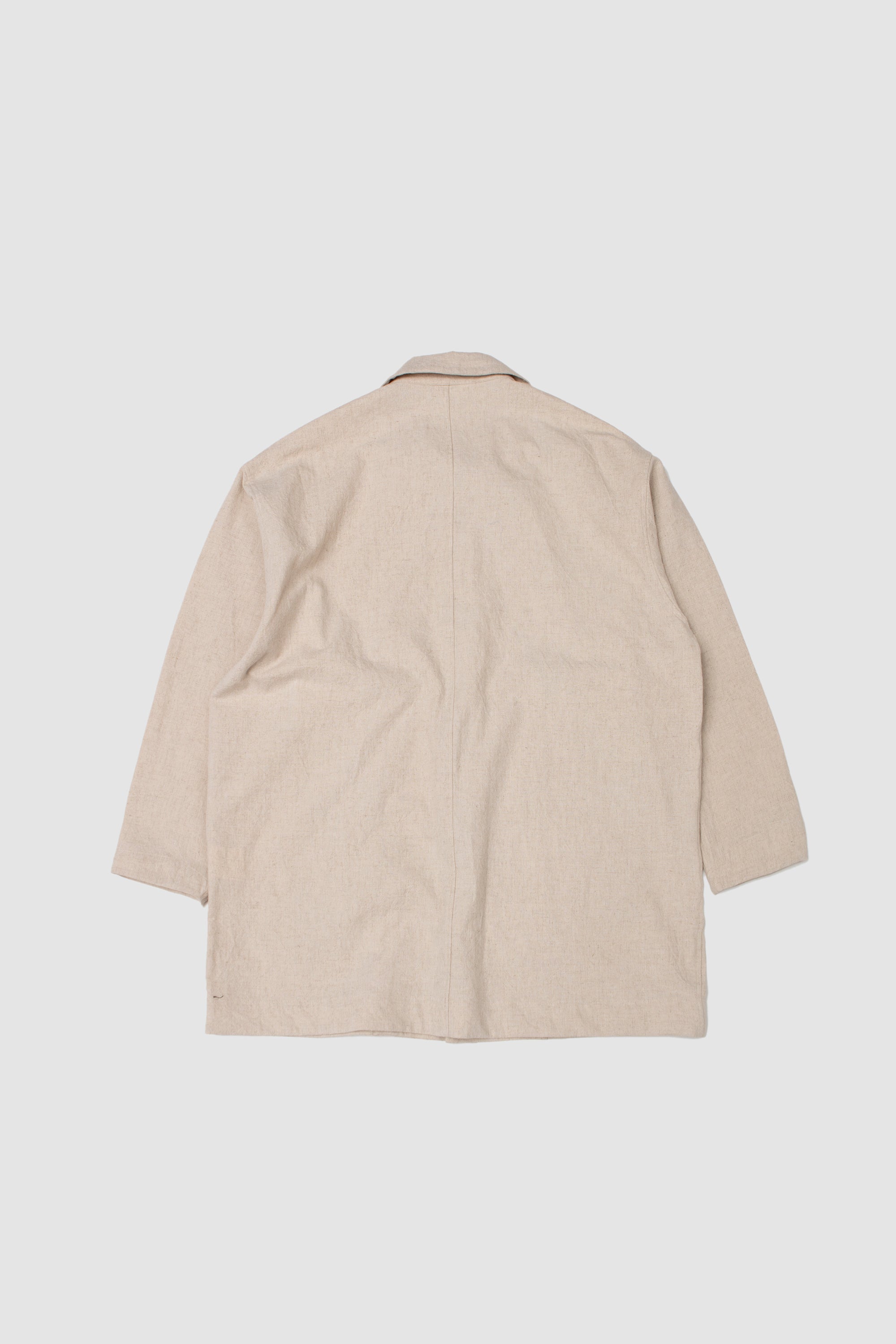Cotton/Linen Half Coat Oatmeal_4
