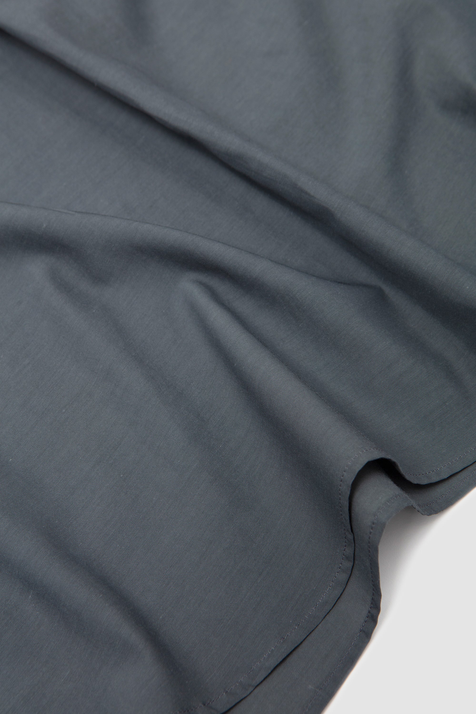 Cupro Mixed Pullover Shirt Blue Grey_3