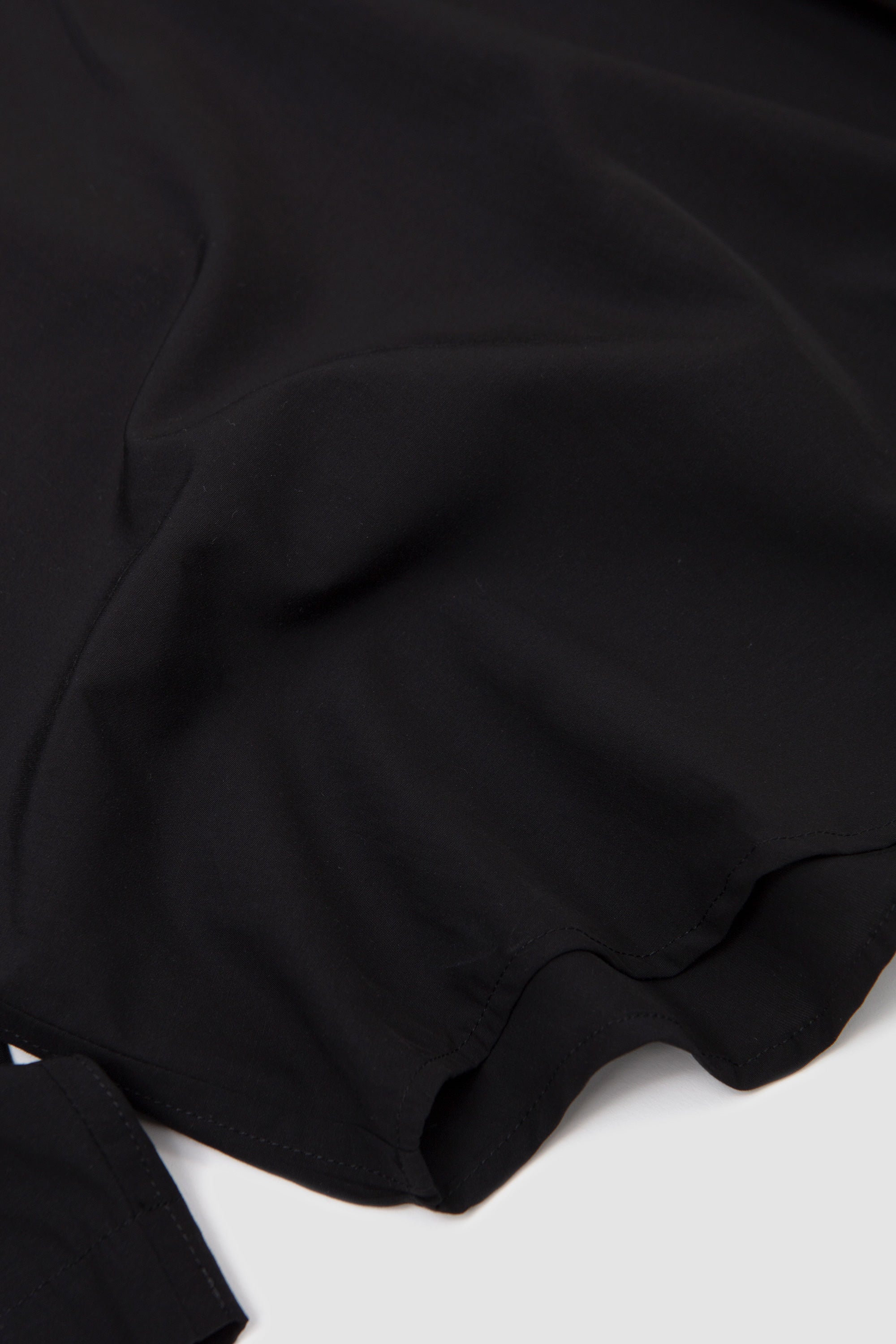 Cupro Mixed Pullover Shirt Ink Black_3