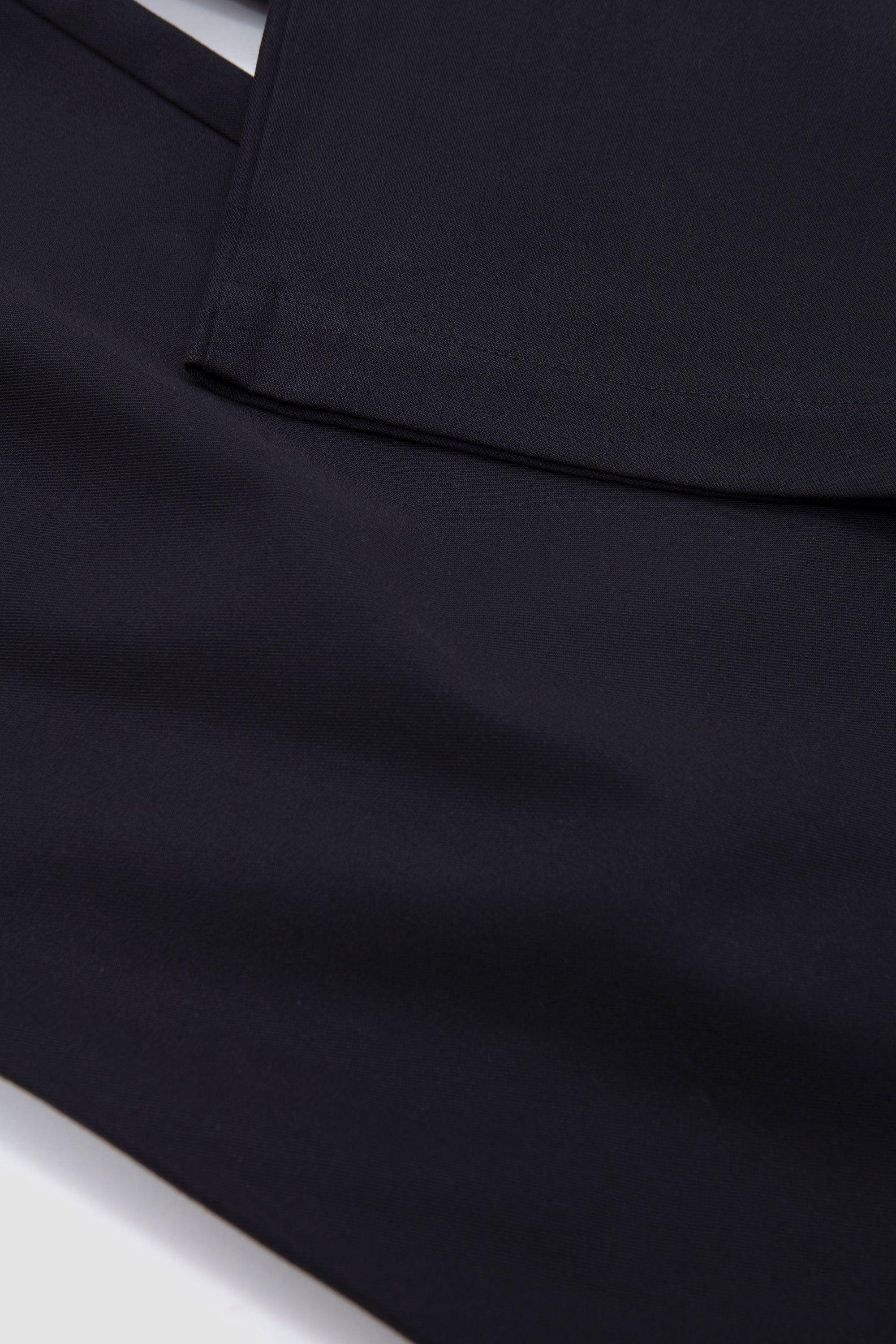 Deep Tuck Pressed Pants Black Navy