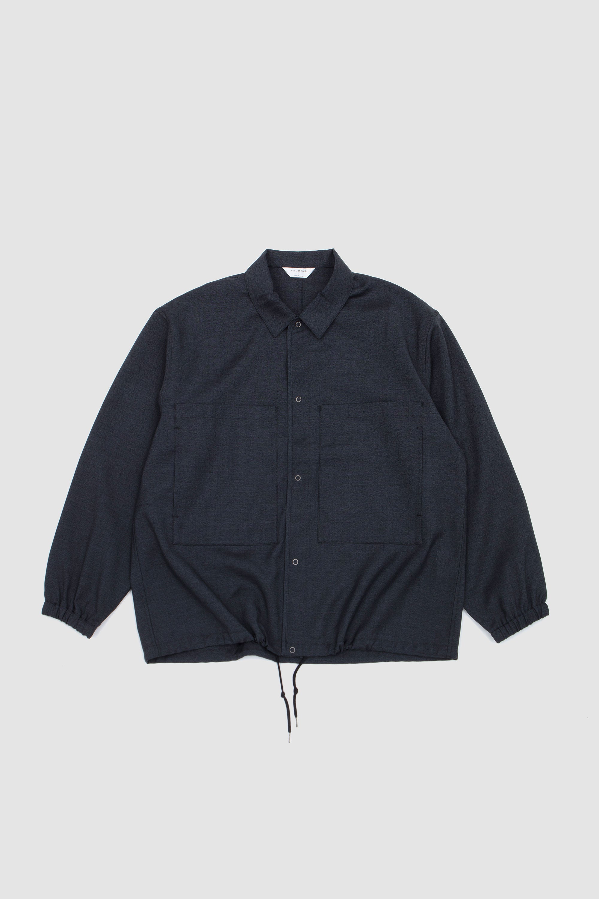 Double Pocket Shirt Jacket Ink Black_1