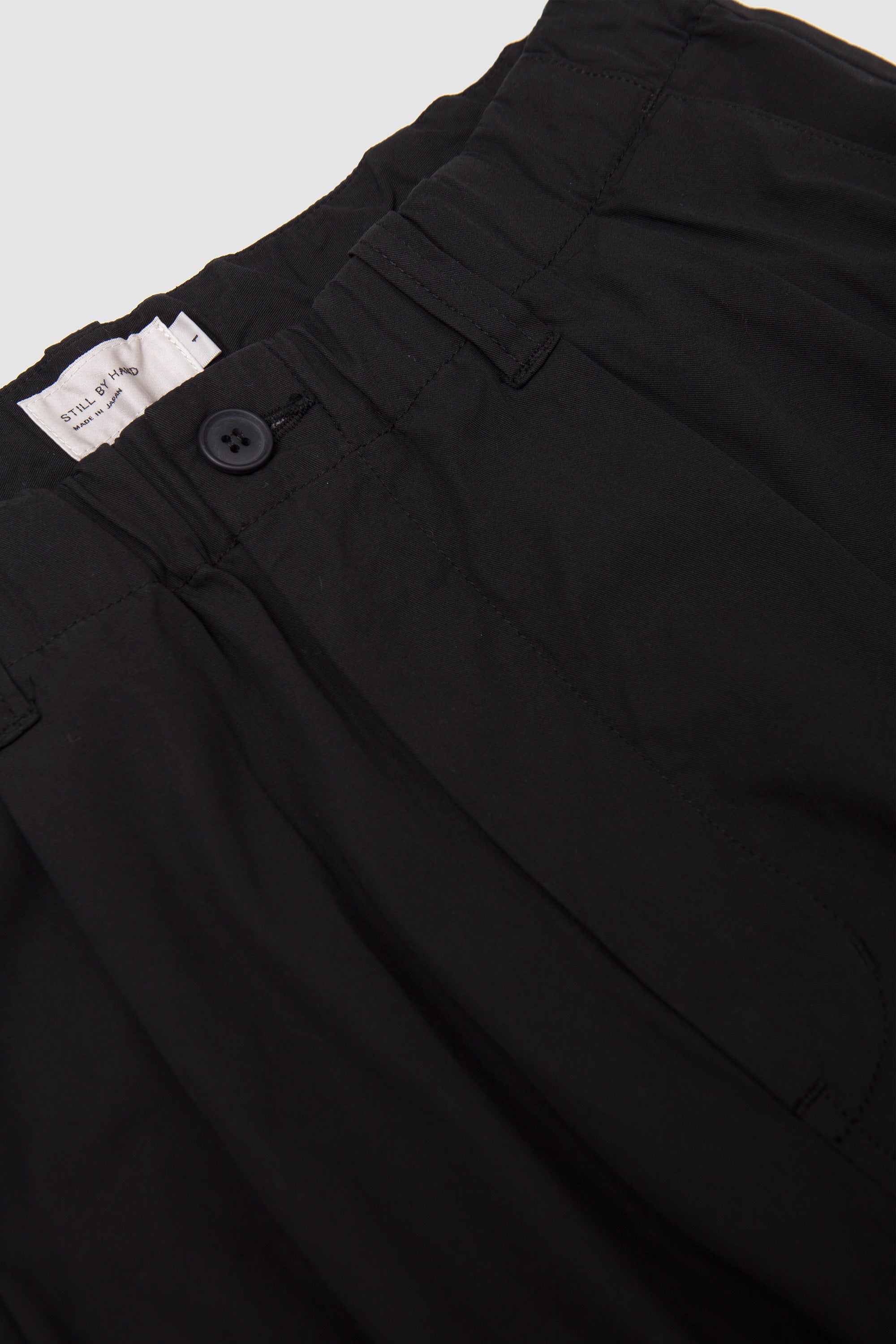 Garment-Dye 2 Pleat Pants Ink Black_2
