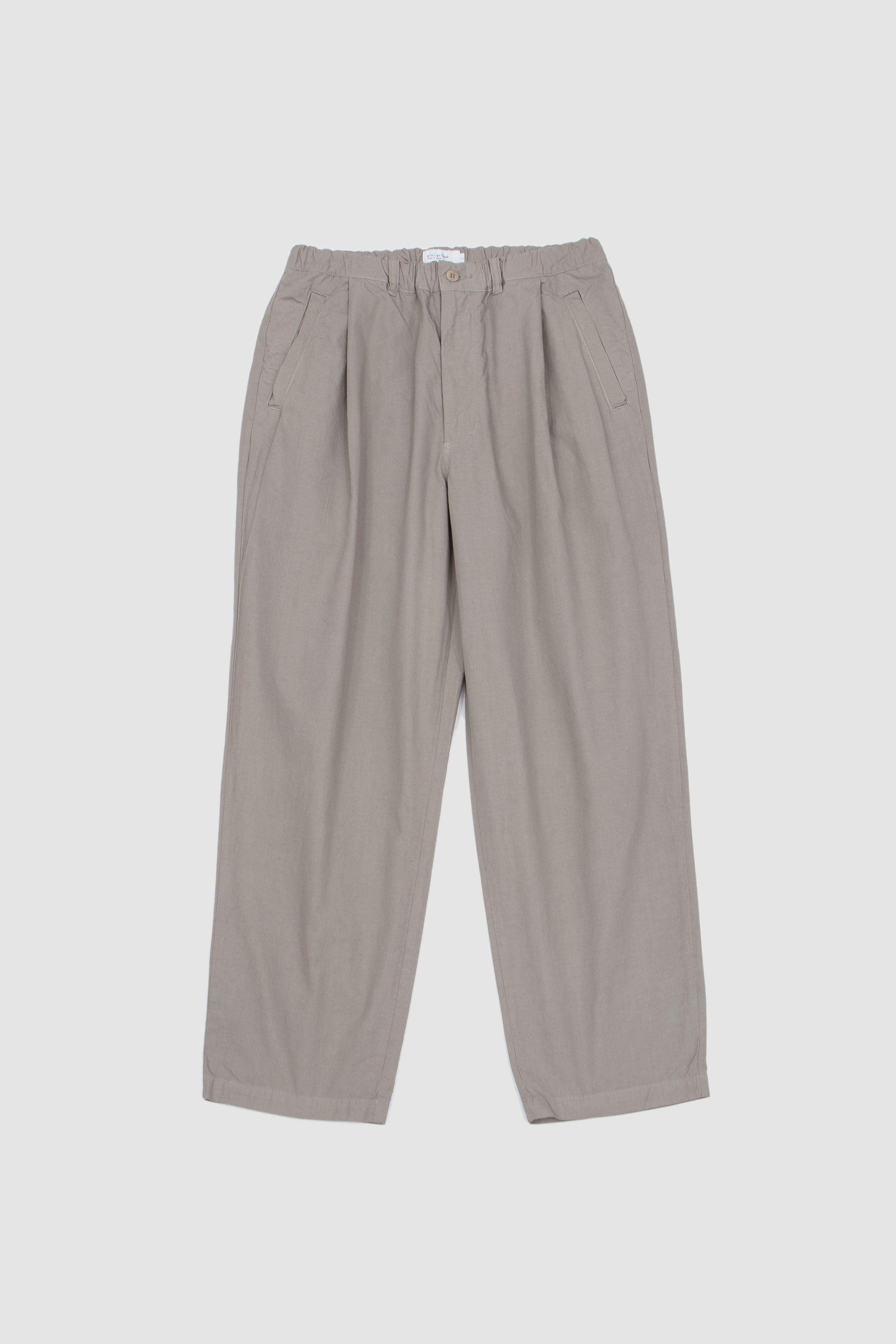 Garment-Dye Deep Tuck Pants Greige_1