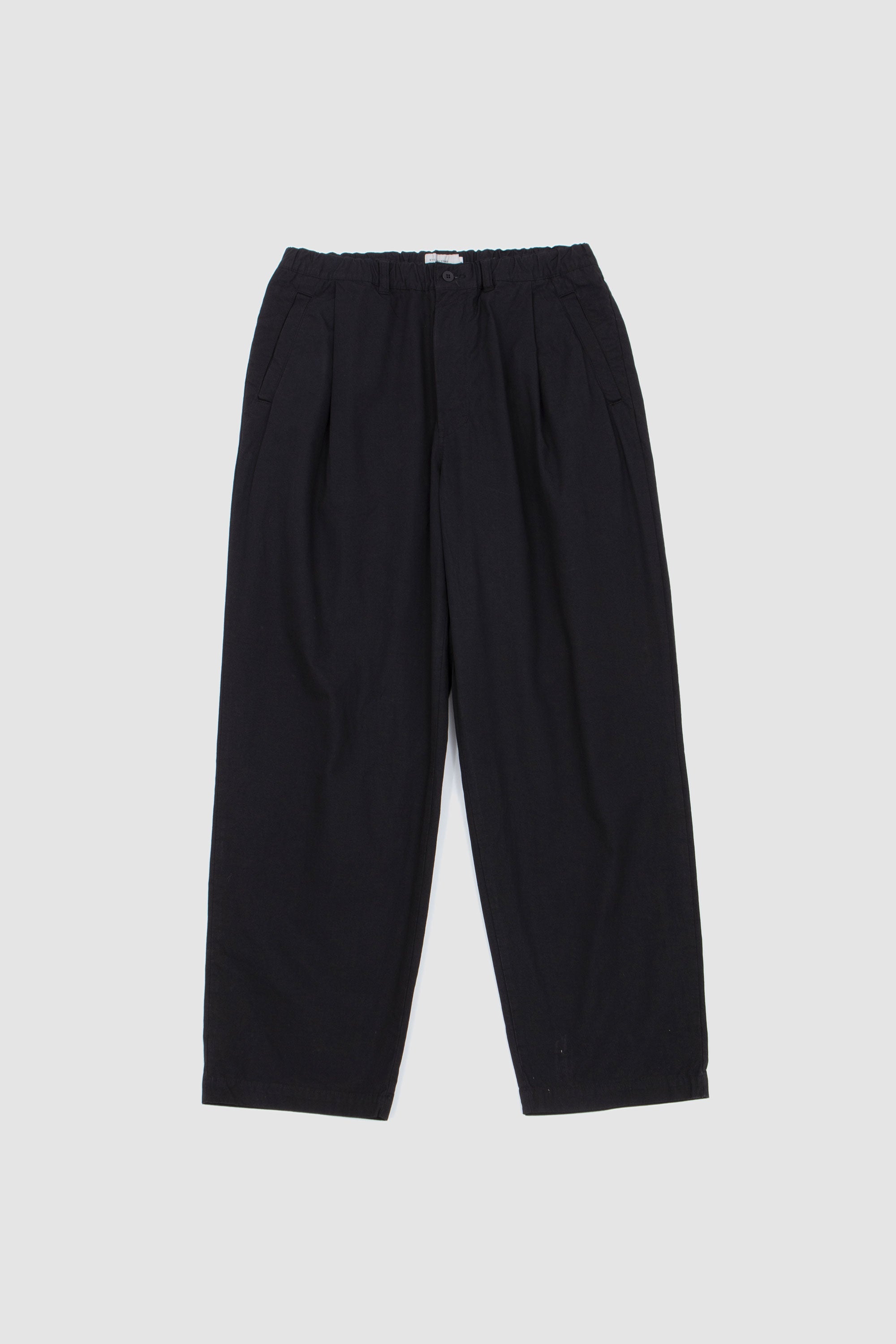 Garment-Dye Deep Tuck Pants Ink Black