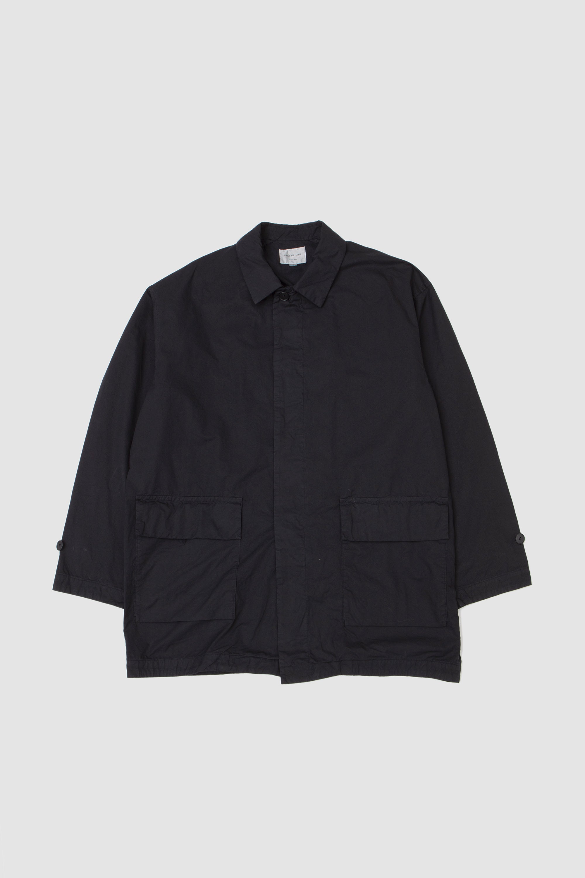 Garment-Dye Half Coat Black Navy_1
