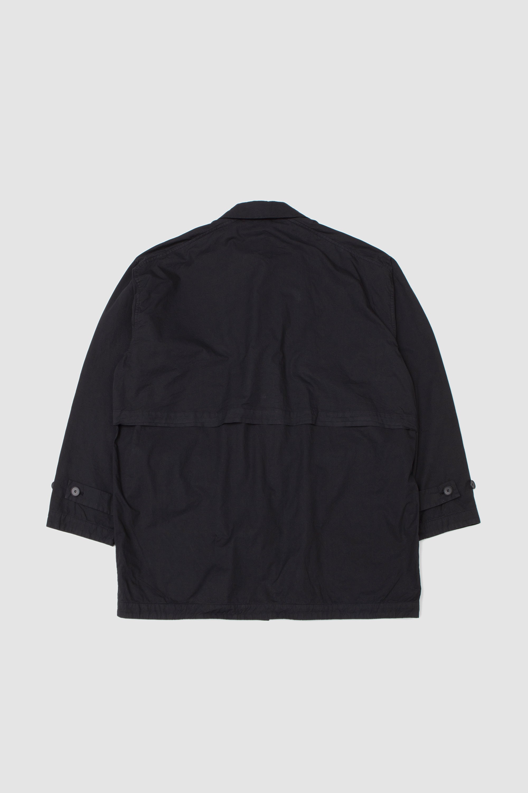 Garment-Dye Half Coat Black Navy_4