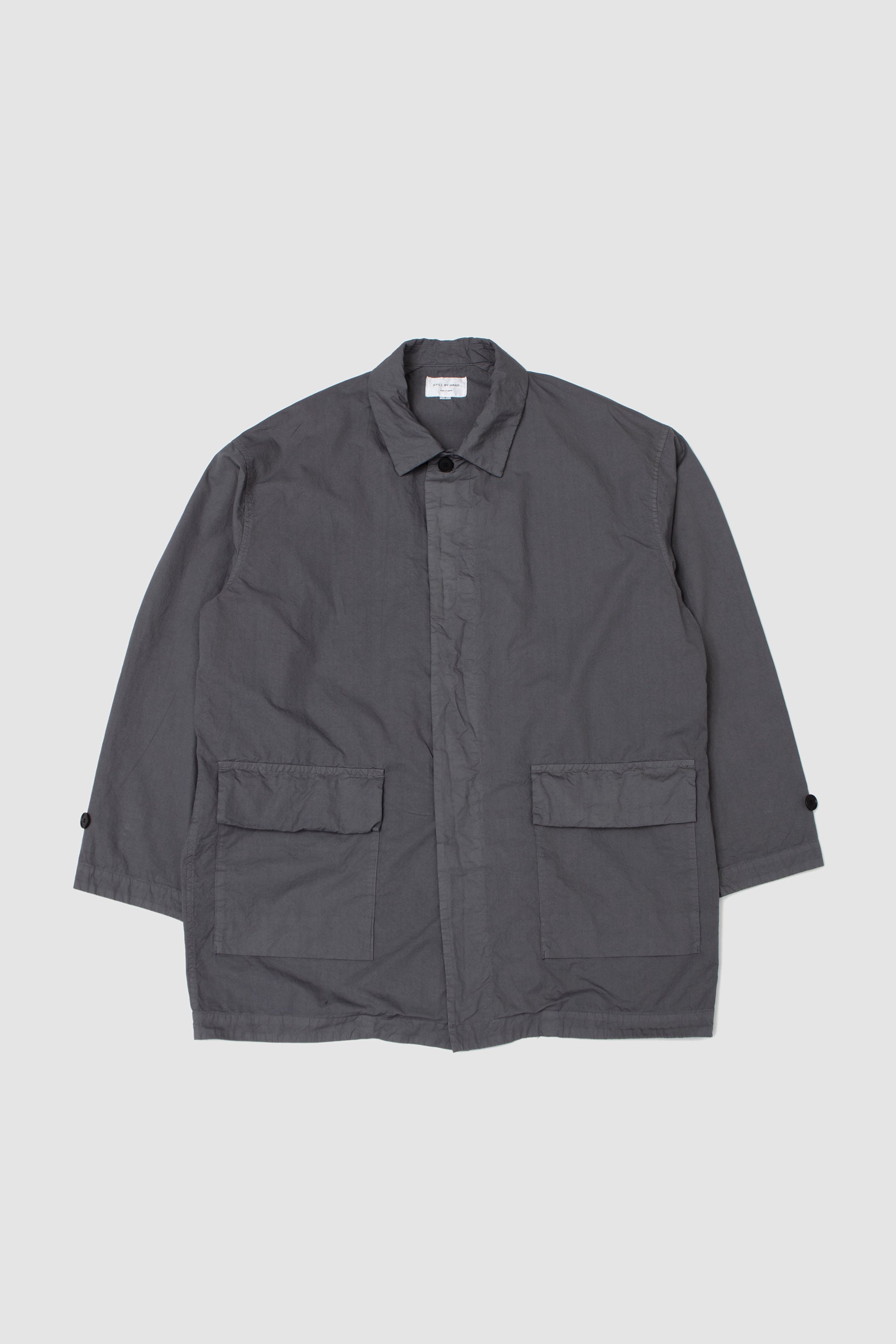 Garment-Dye Half Coat Blue Grey_1