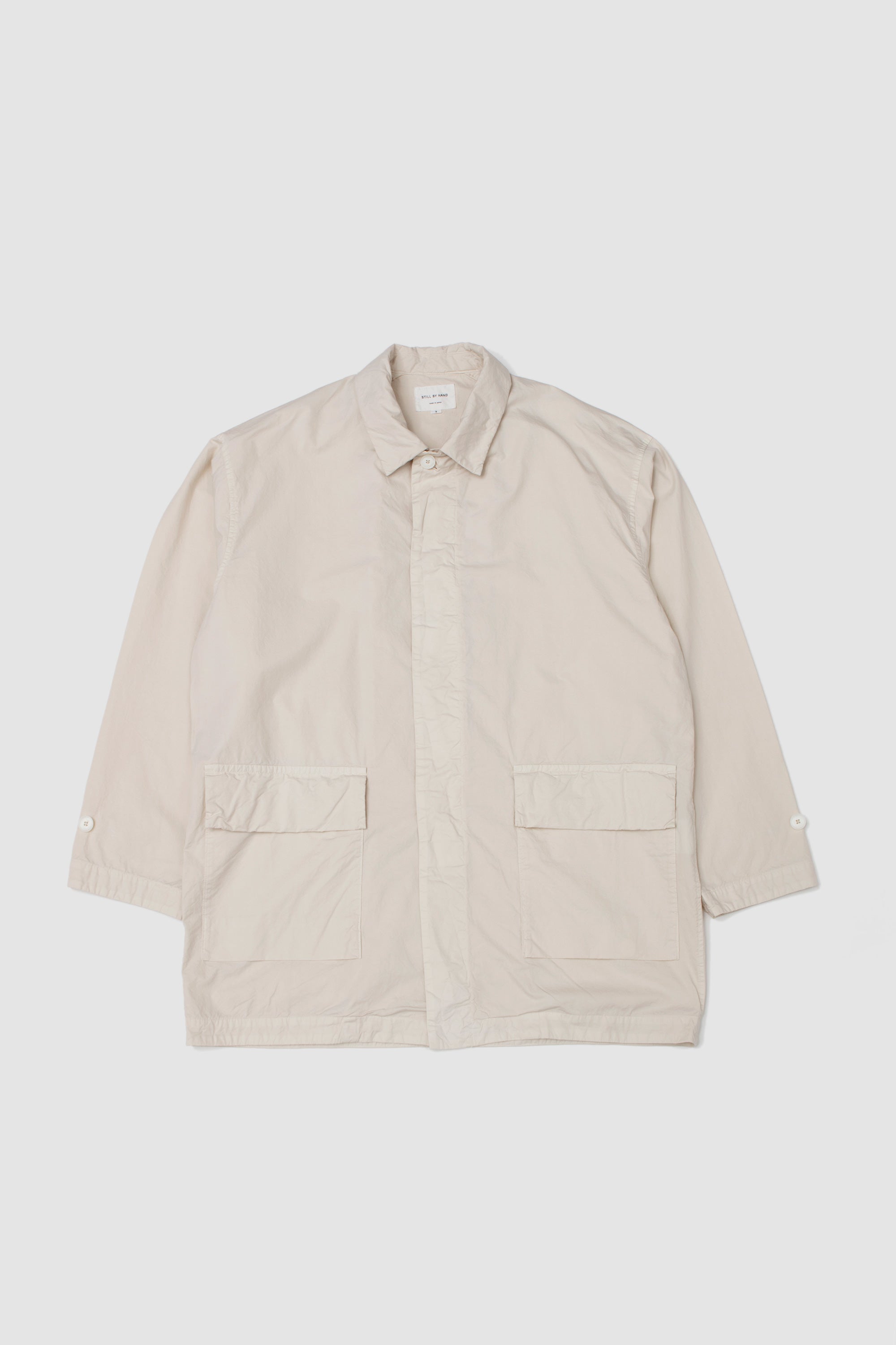 Garment-Dye Half Coat Ecru