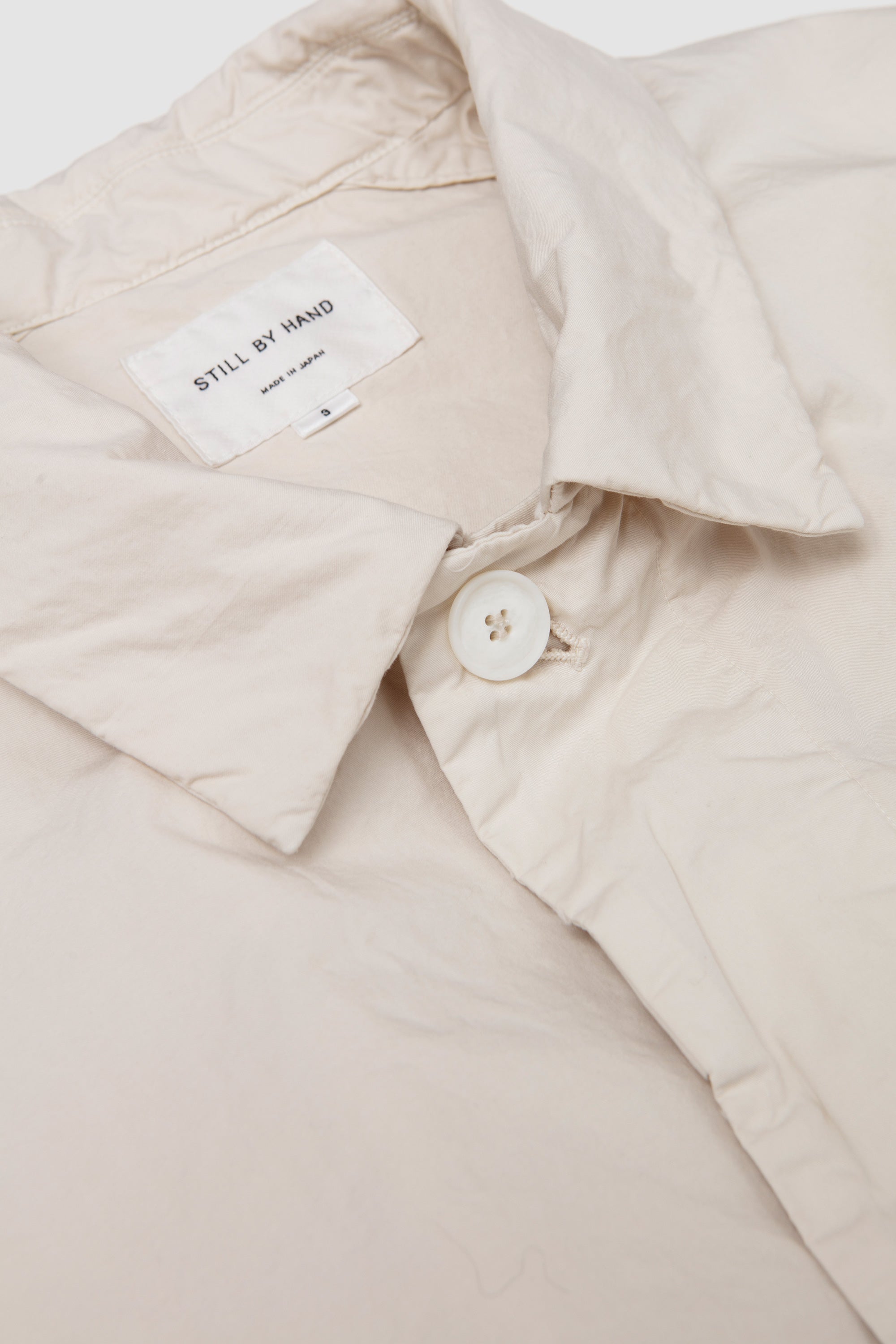 Garment-Dye Half Coat Ecru