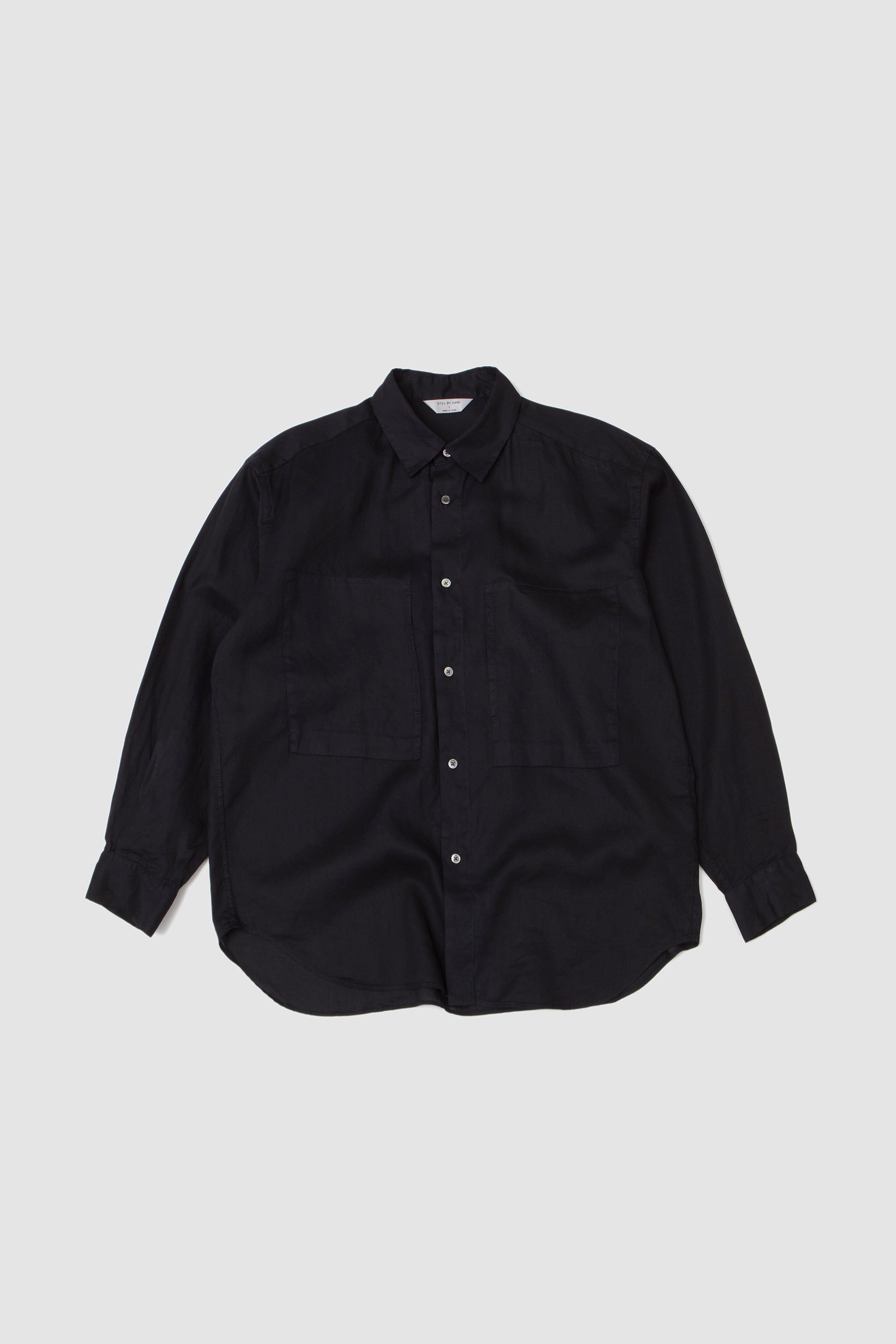 Garment-Dye Over Shirt Black Navy_1