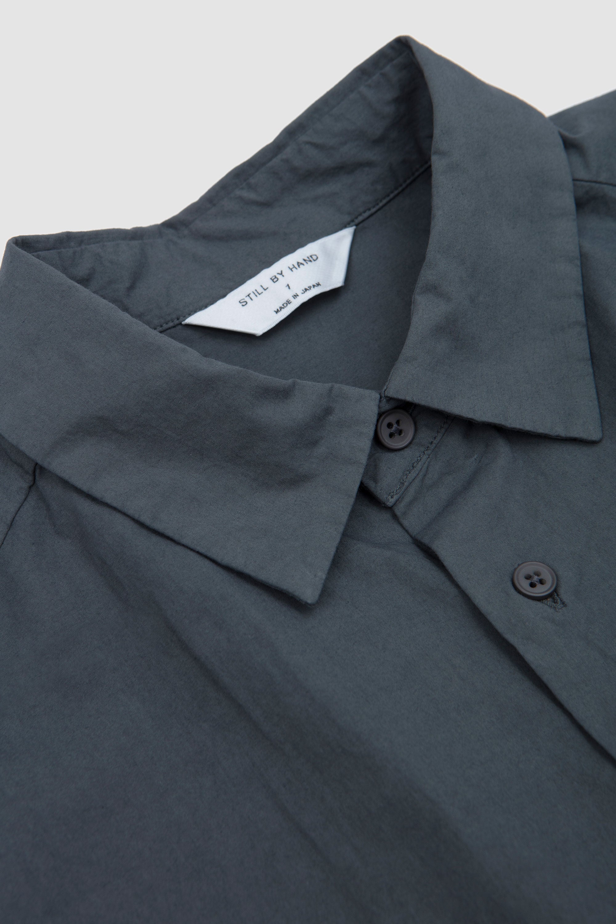 Garment-Dye Over Shirt Blue Grey