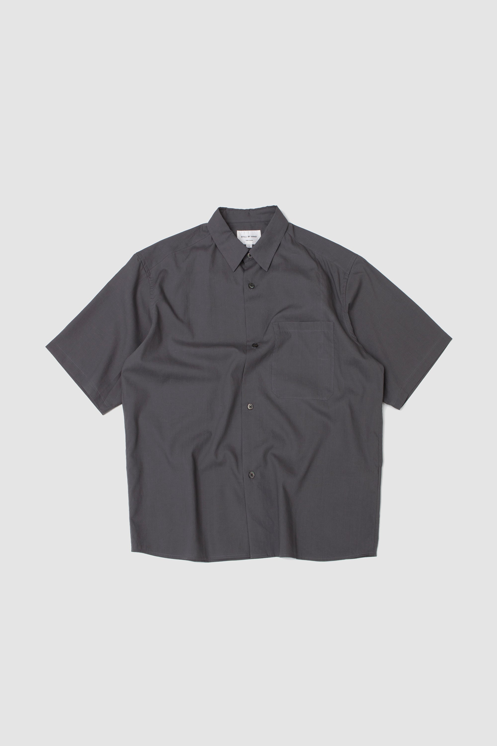 Half Sleeve Cotton Shirt Grey