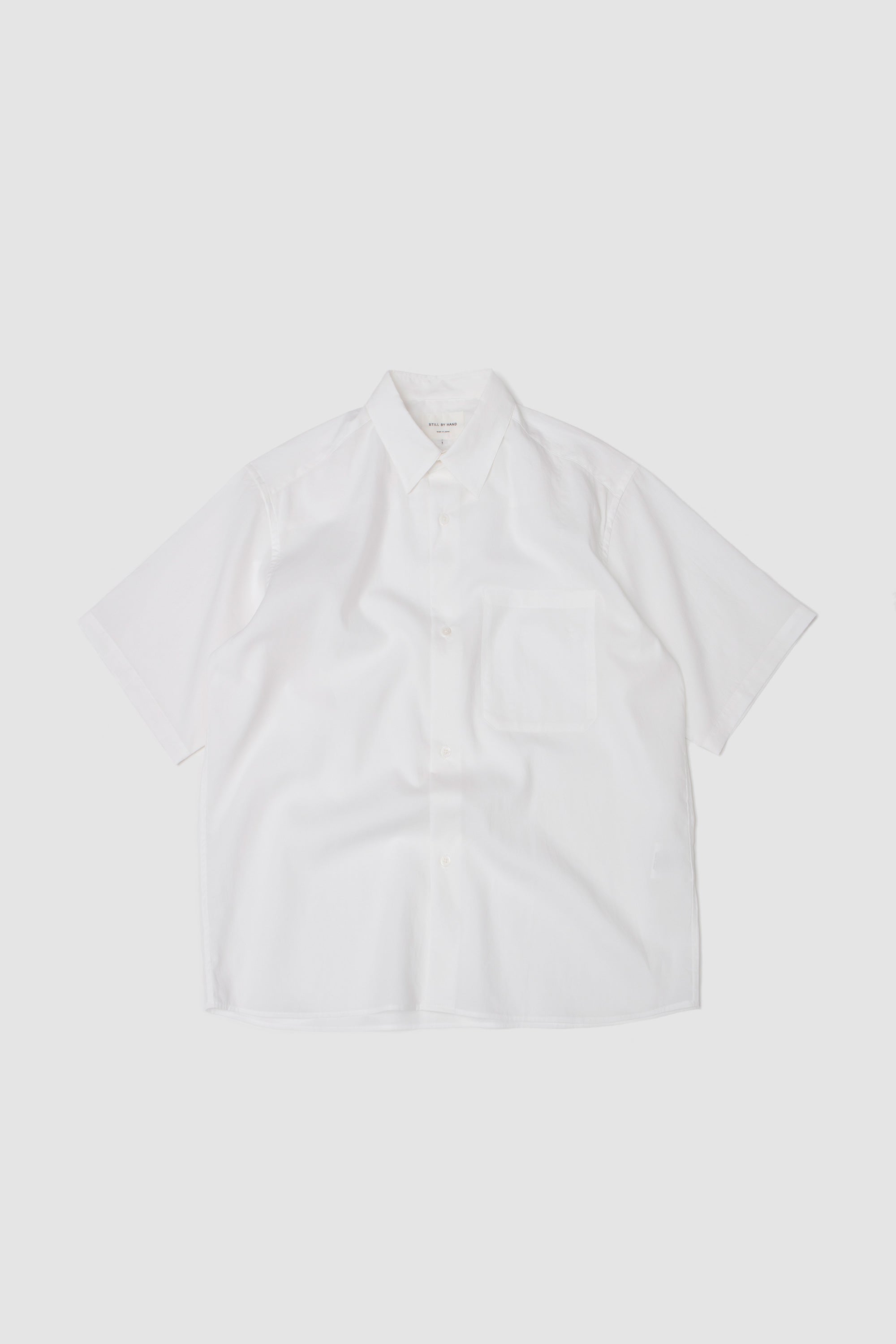 Half Sleeve Cotton Shirt White_1