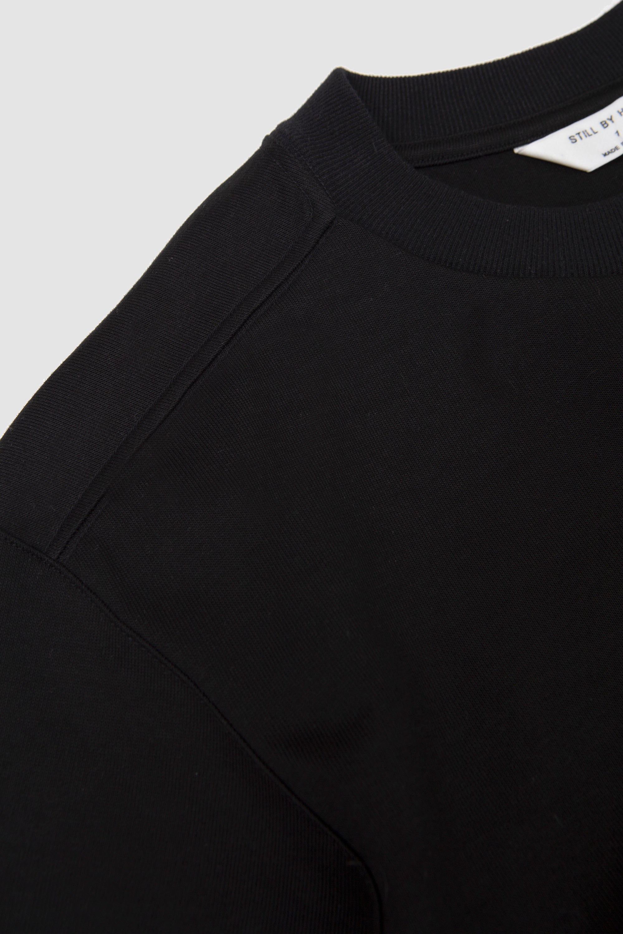 Half Sleeve Sweatshirt Black_2