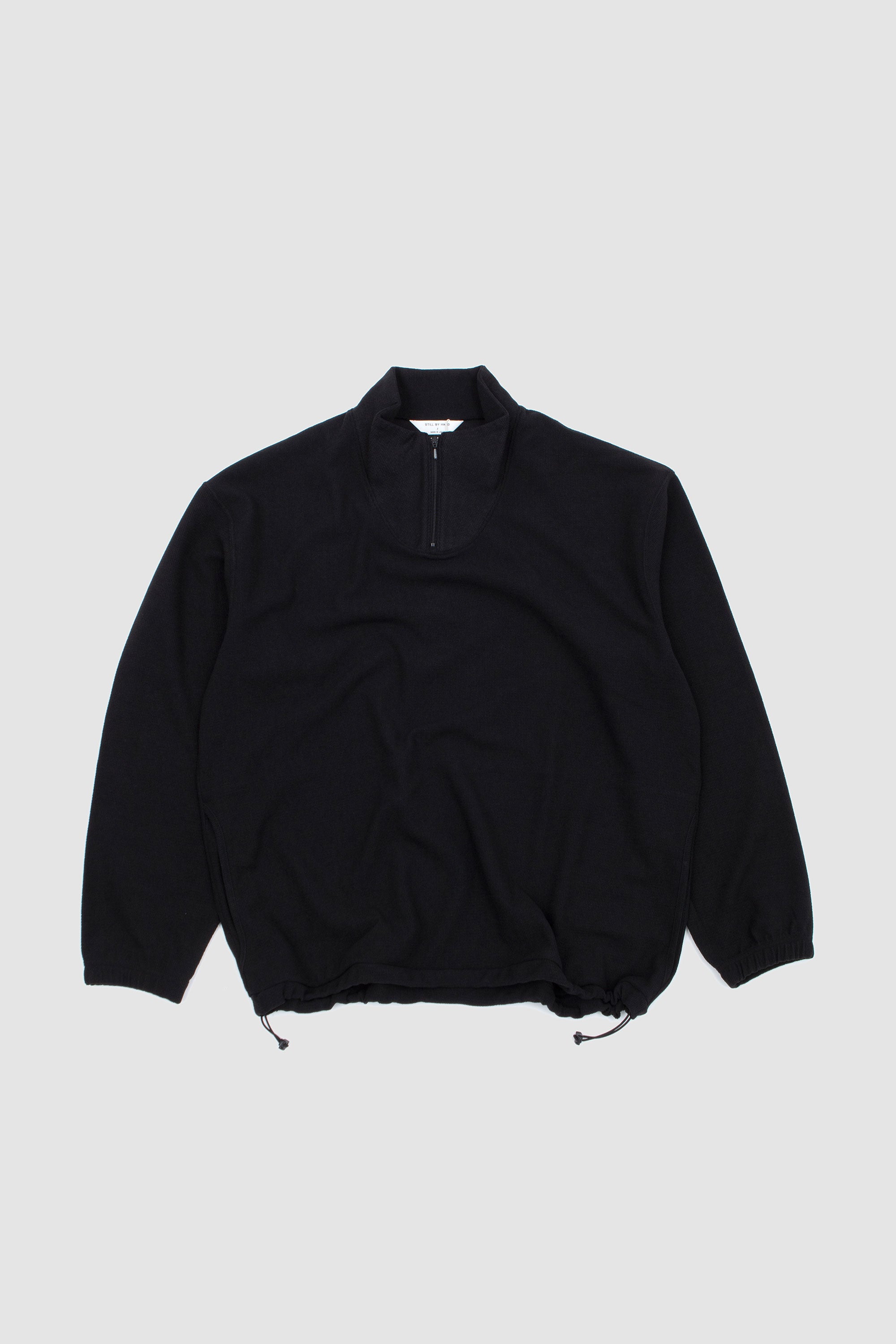 High Neck Zip Up Jumper Black_1