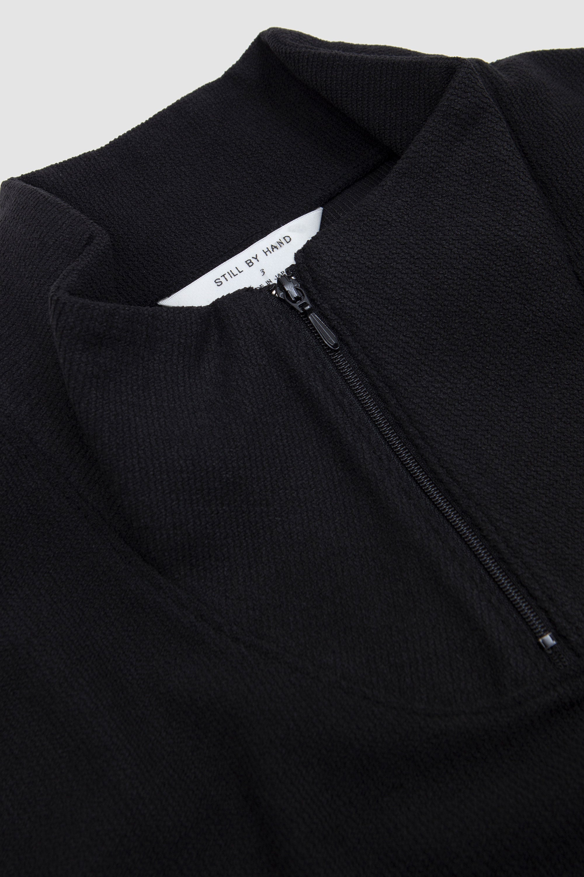 High Neck Zip Up Jumper Black_2
