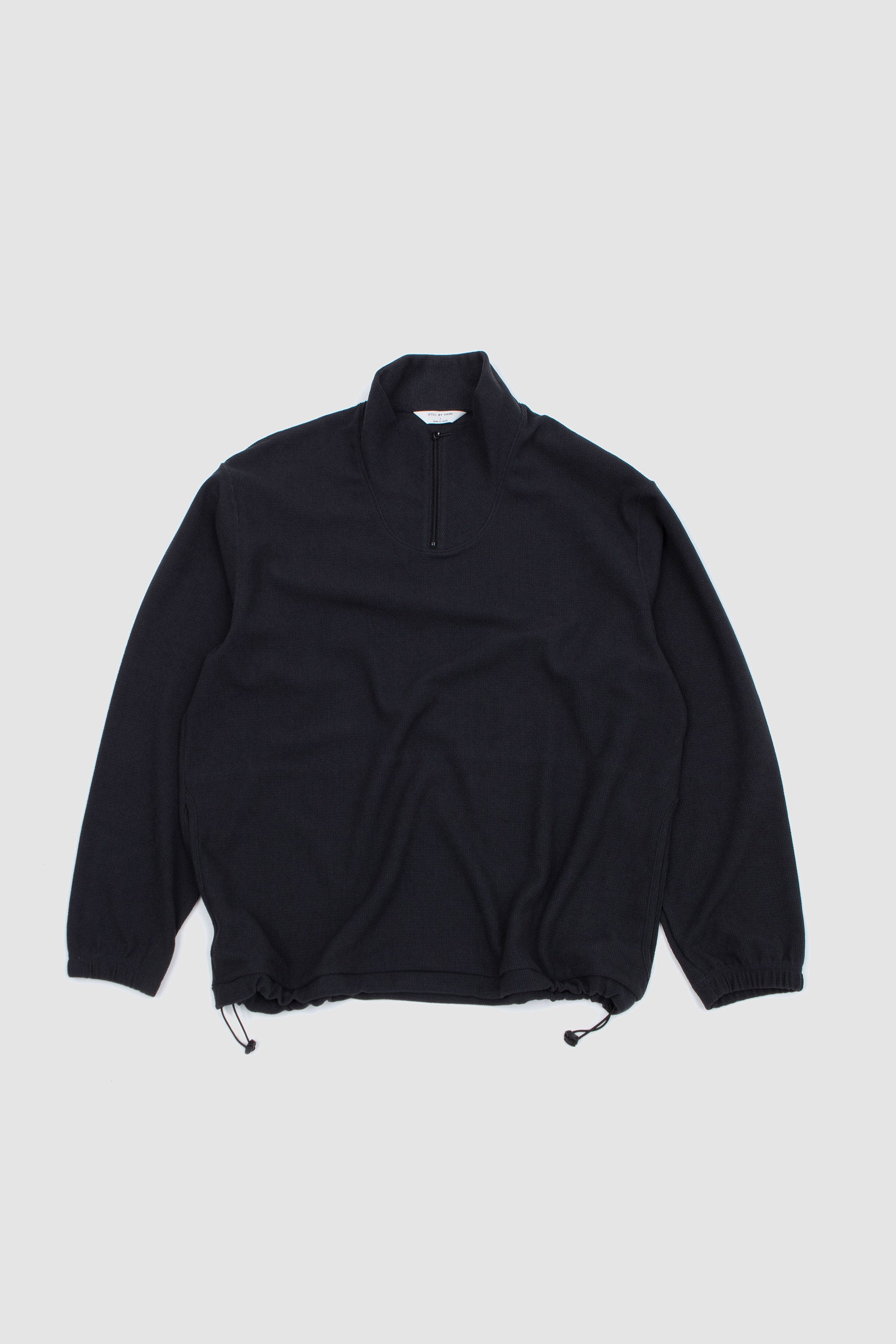 High Neck Zip Up Jumper Charcoal