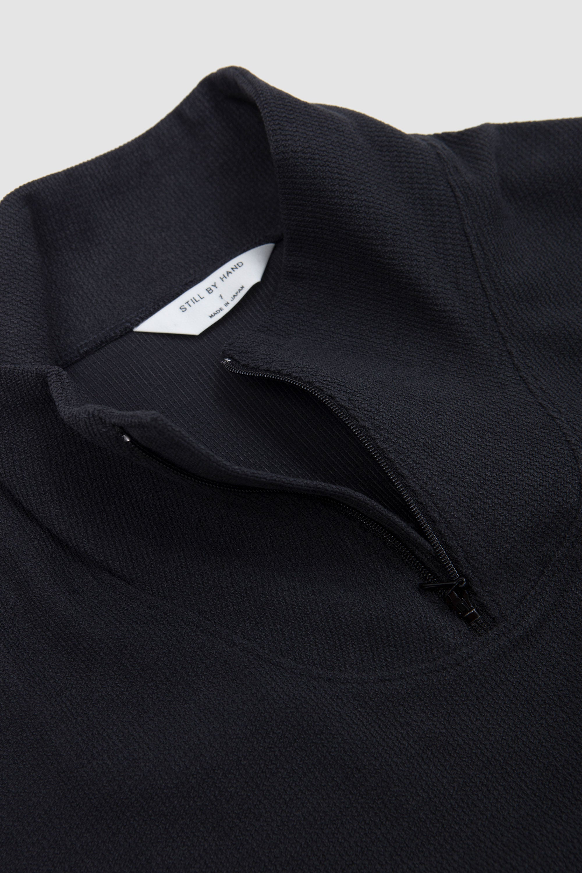 High Neck Zip Up Jumper Charcoal_2