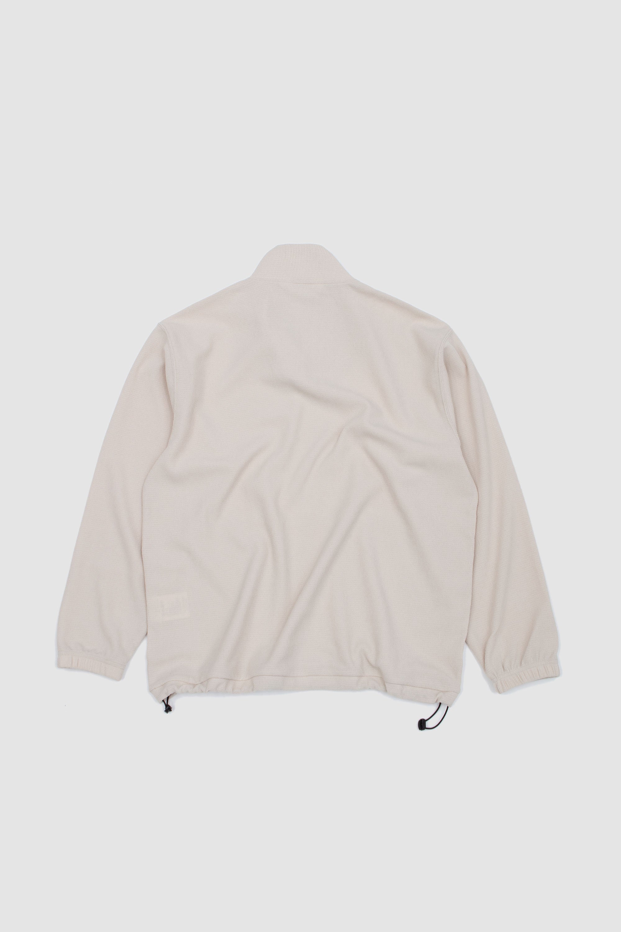 High Neck Zip Up Jumper Light Beige_4