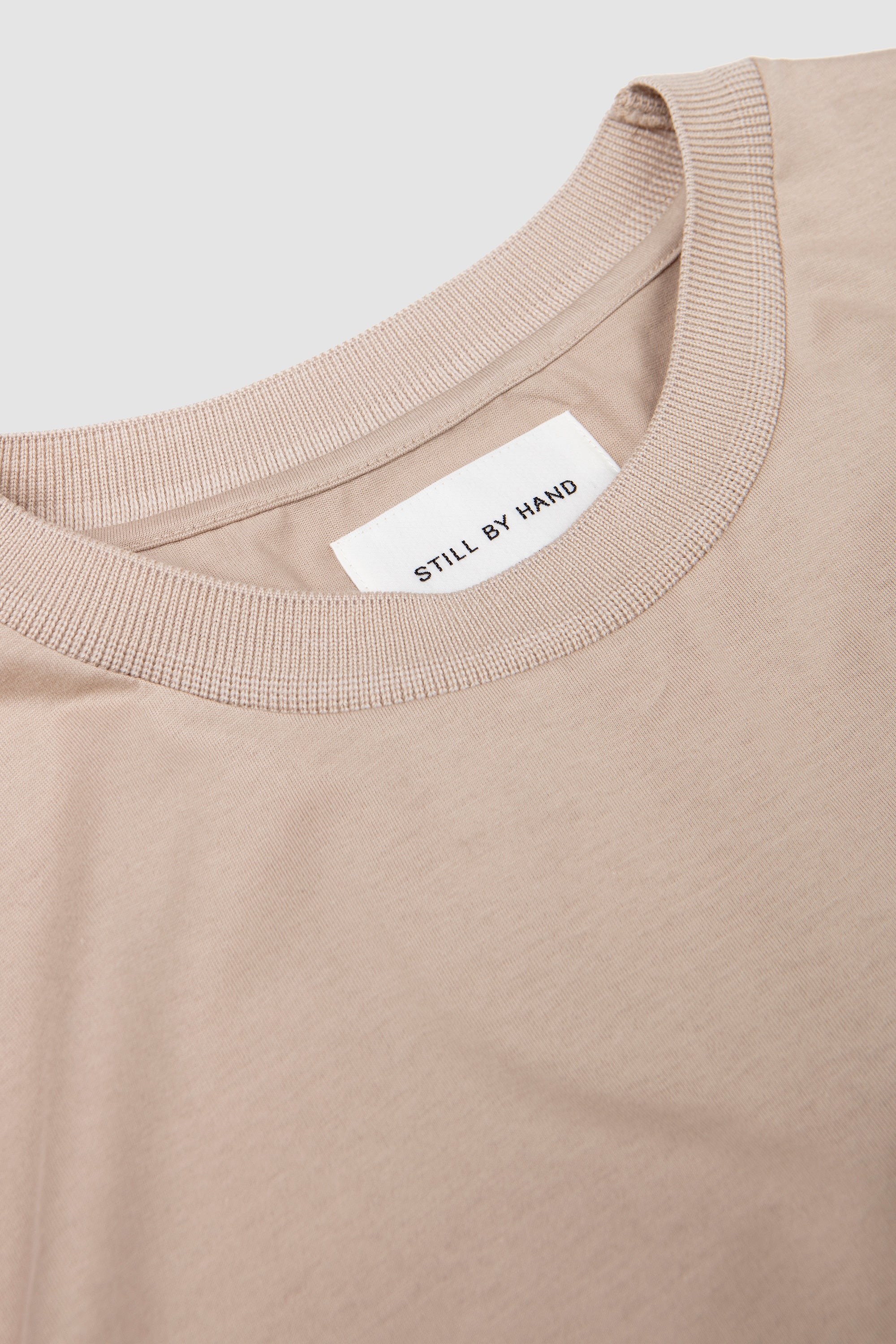 Knitted Rib T-Shirt Sand Beige_2