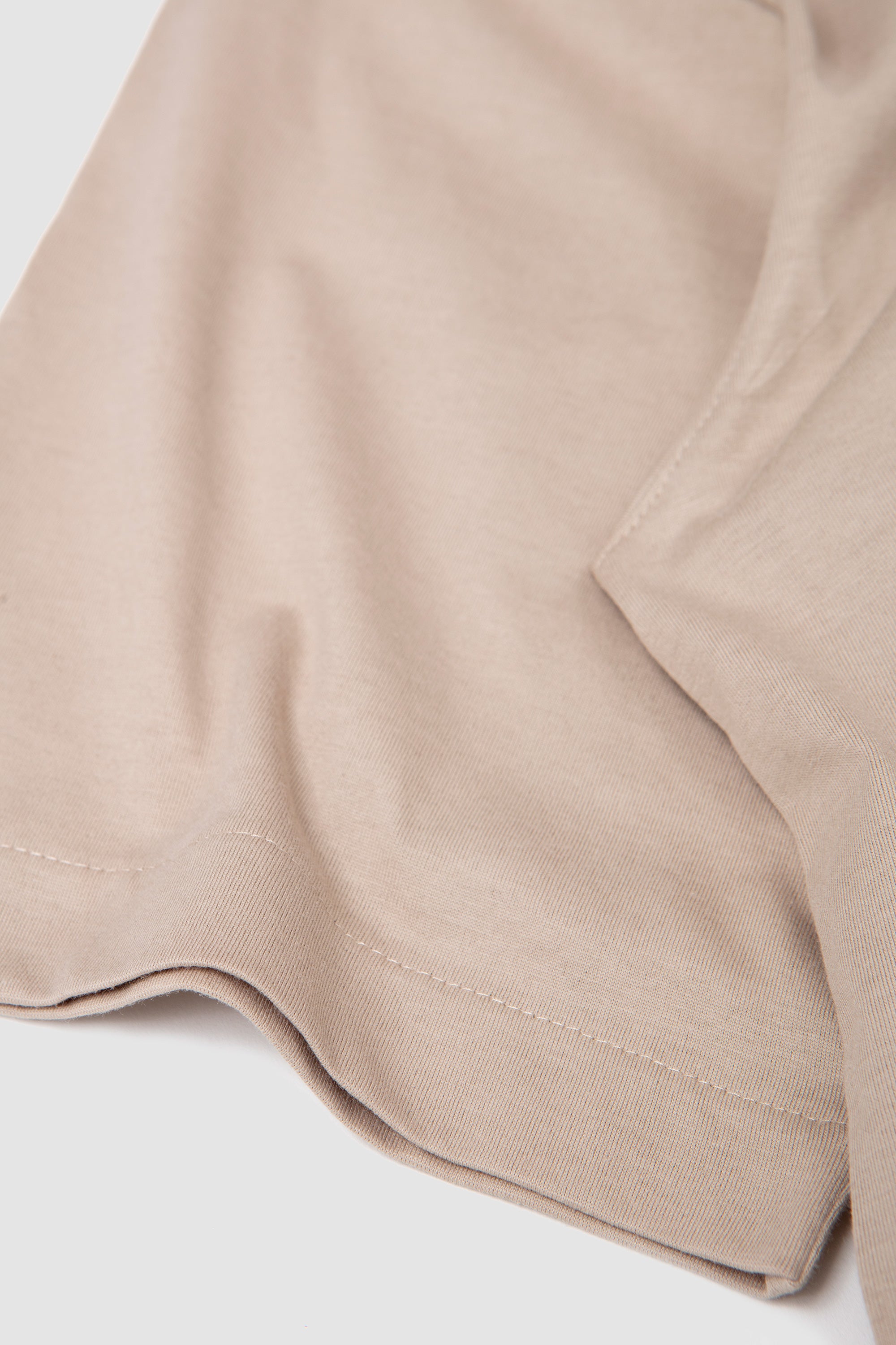 Knitted Rib T-Shirt Sand Beige_3