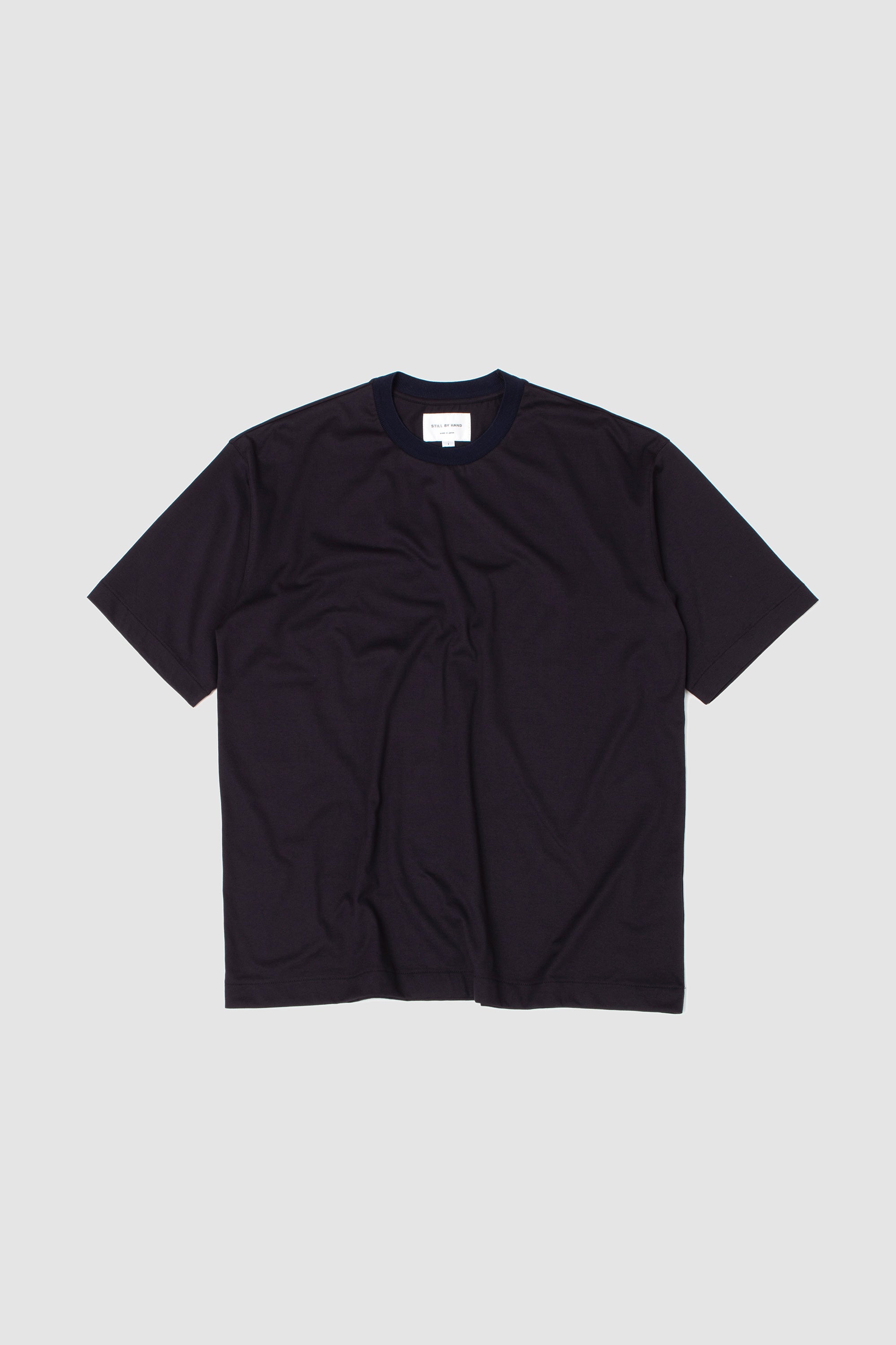 Knitted Rib T-Shirt Sand Black Navy