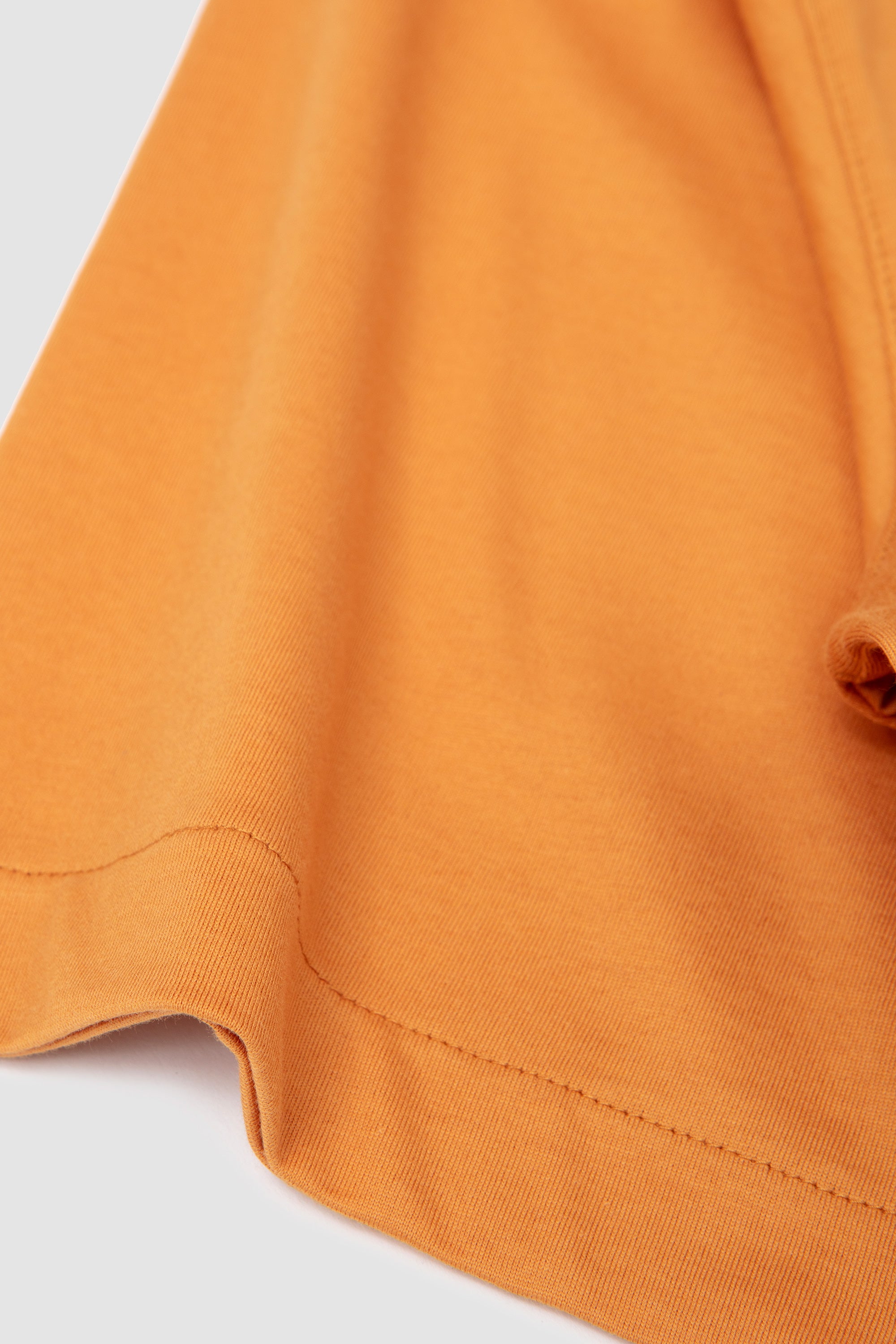 Knitted Rib T-Shirt Sand Dusty Orange