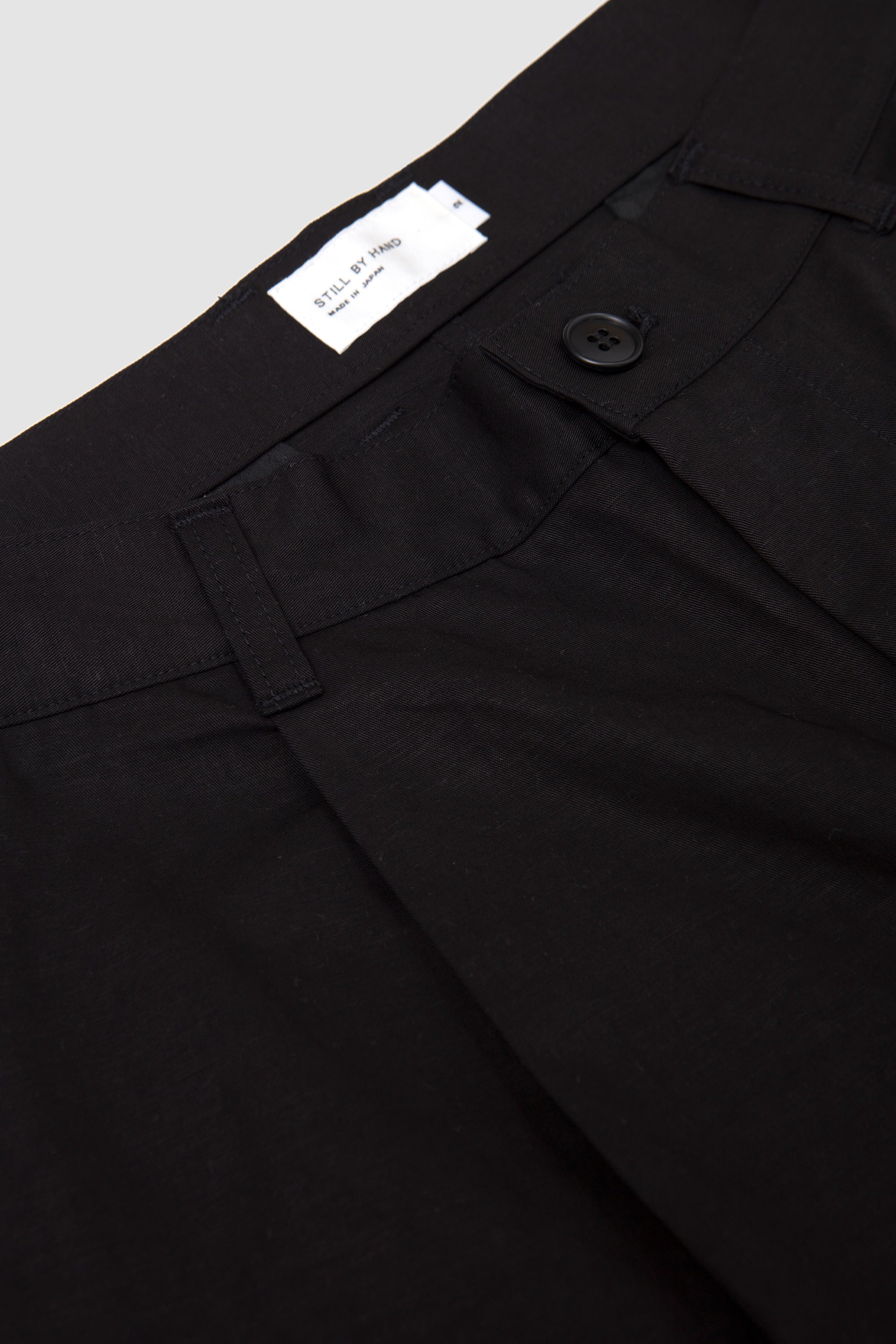 Linen Mixed Wide Shorts Black_2