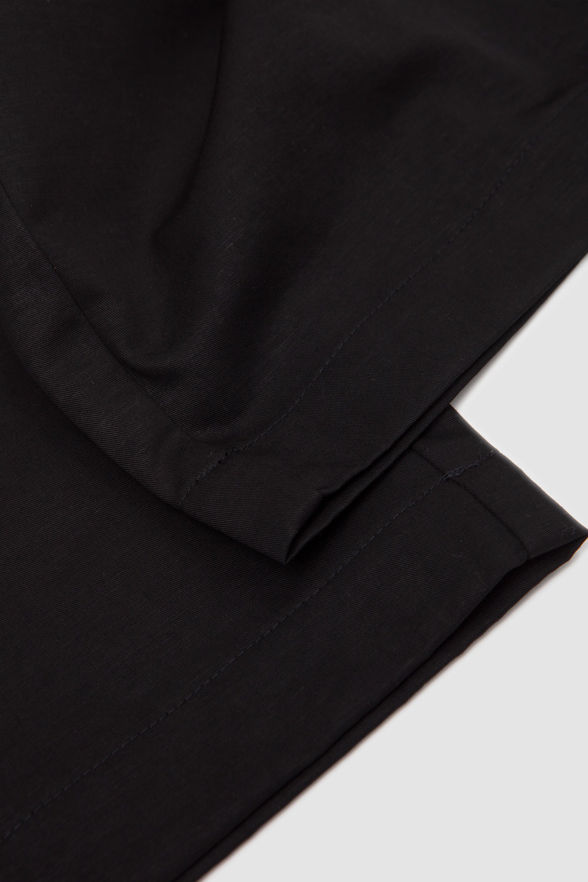 Linen Mixed Wide Shorts Black_3