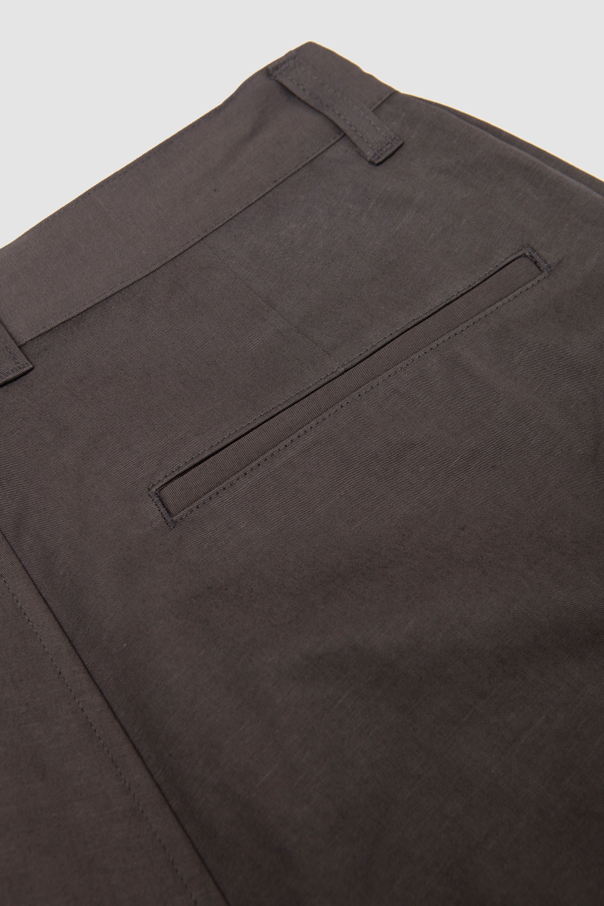 Linen Mixed Wide Shorts Charcoal_3