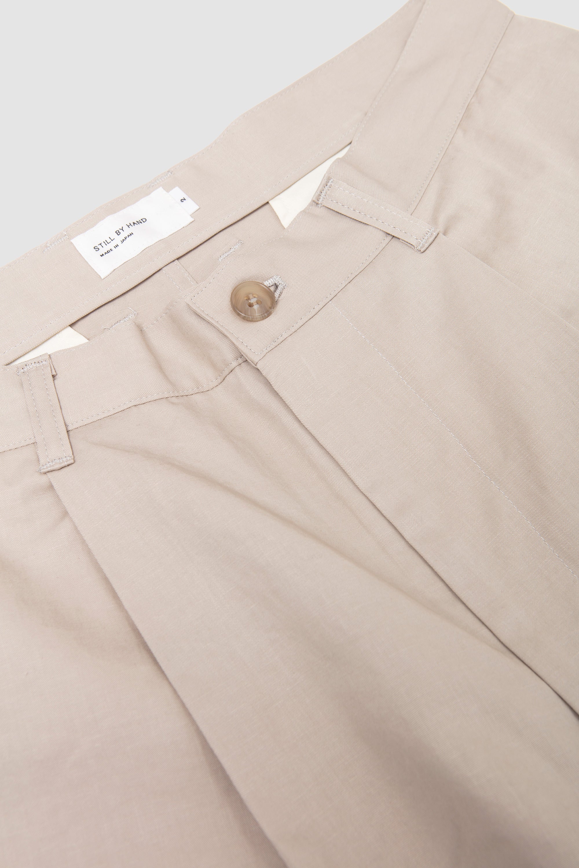 Linen Mixed Wide Shorts Taupe_2