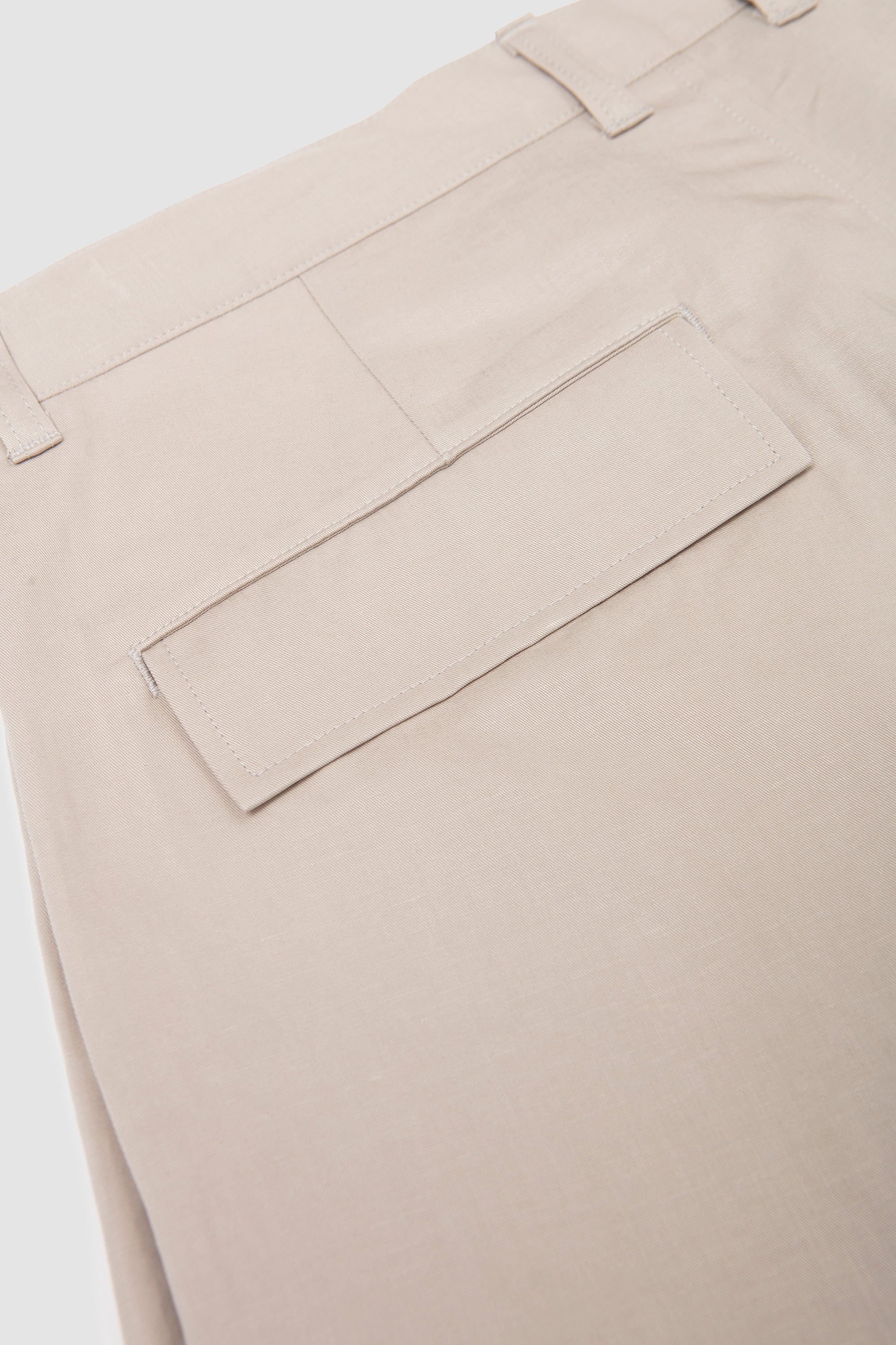 Linen Mixed Wide Shorts Taupe_3