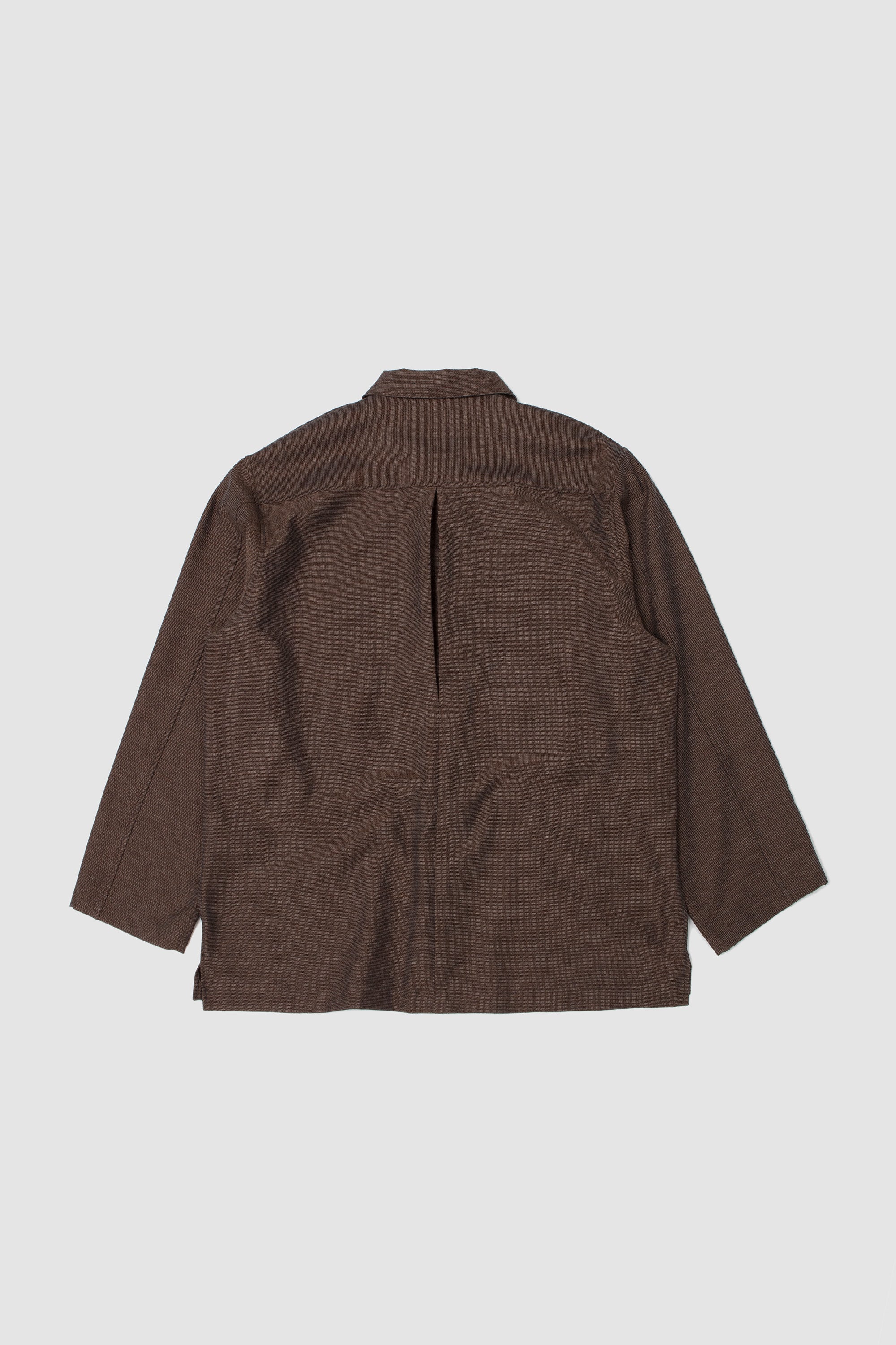 Mixed Colour Shirt Jacket Brown_4