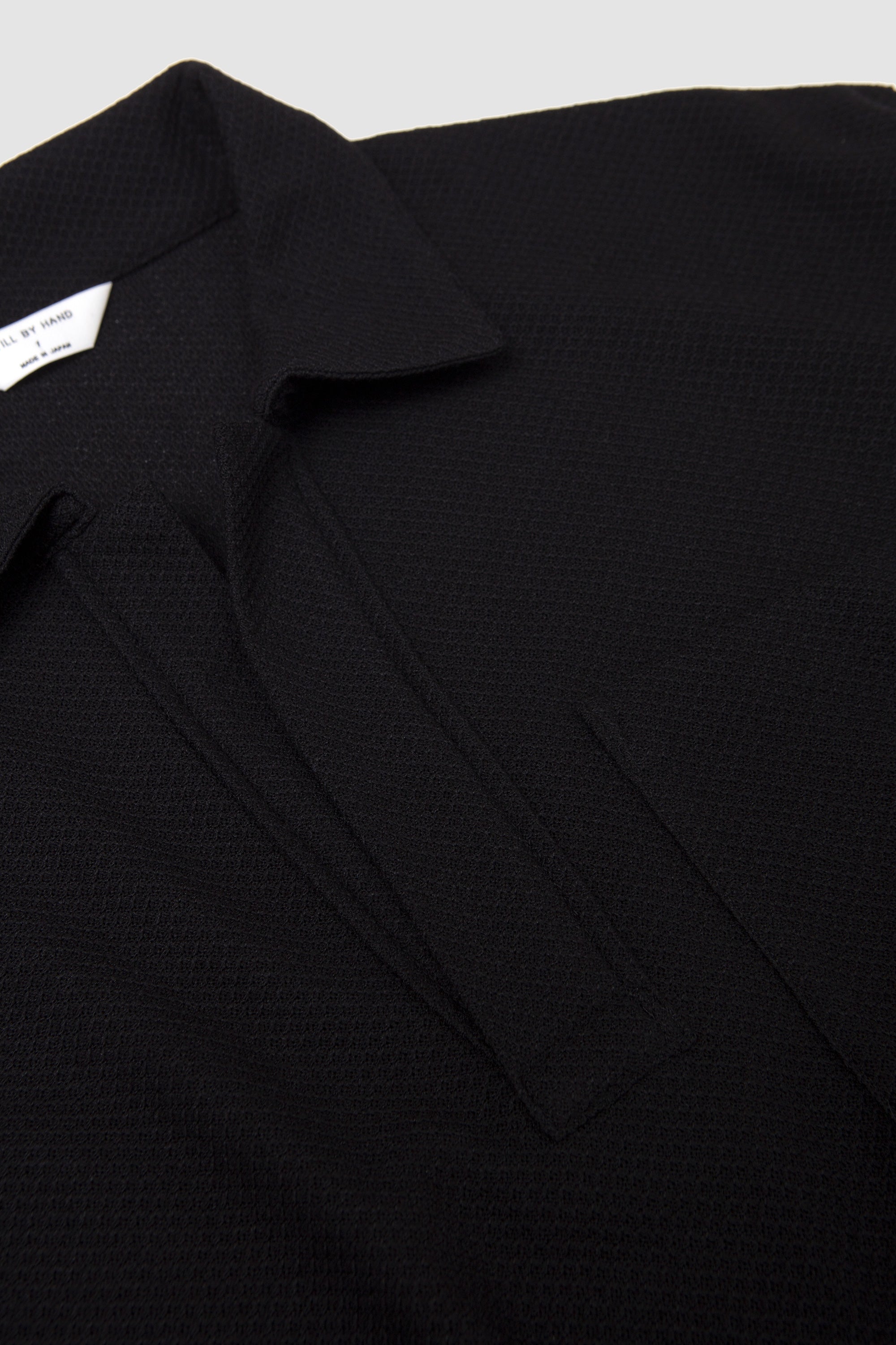 Moss Stitch Skipper Shirt Black_2