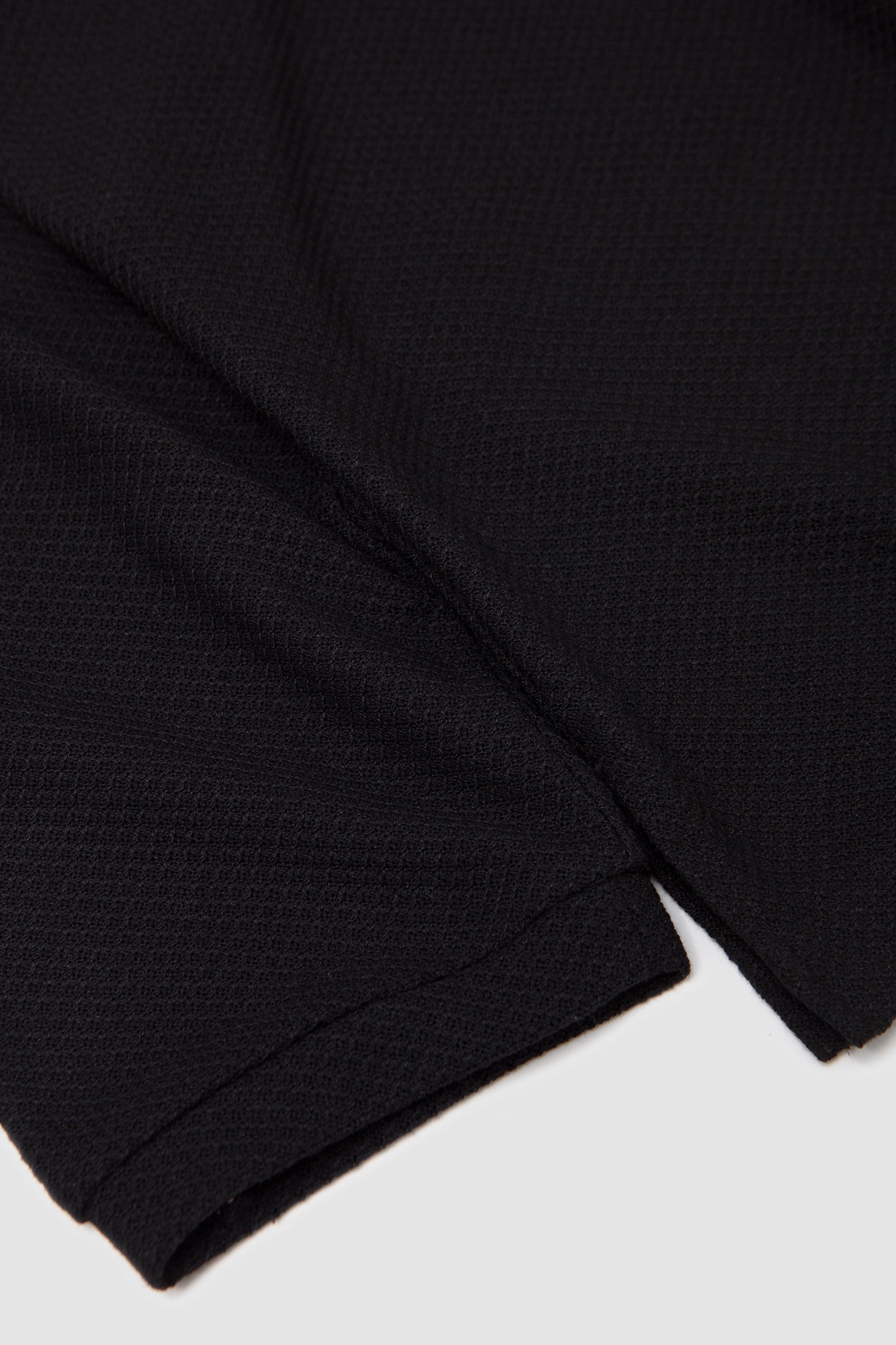 Moss Stitch Skipper Shirt Black_3