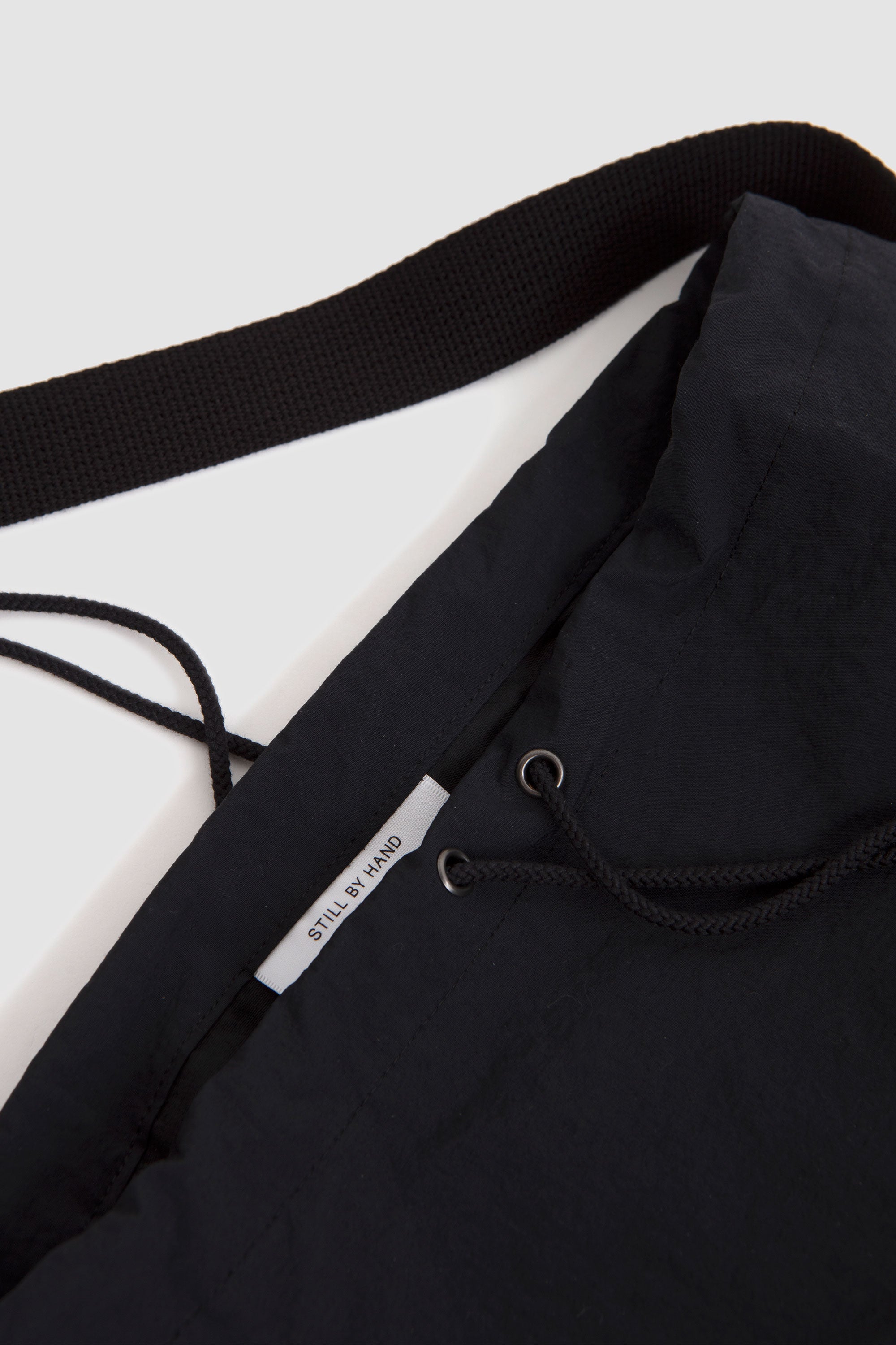 One Shoulder String Bag Black_2