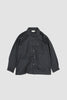SPORTIVO STORE_Open Collar Wool Shirt Blue Charcoal
