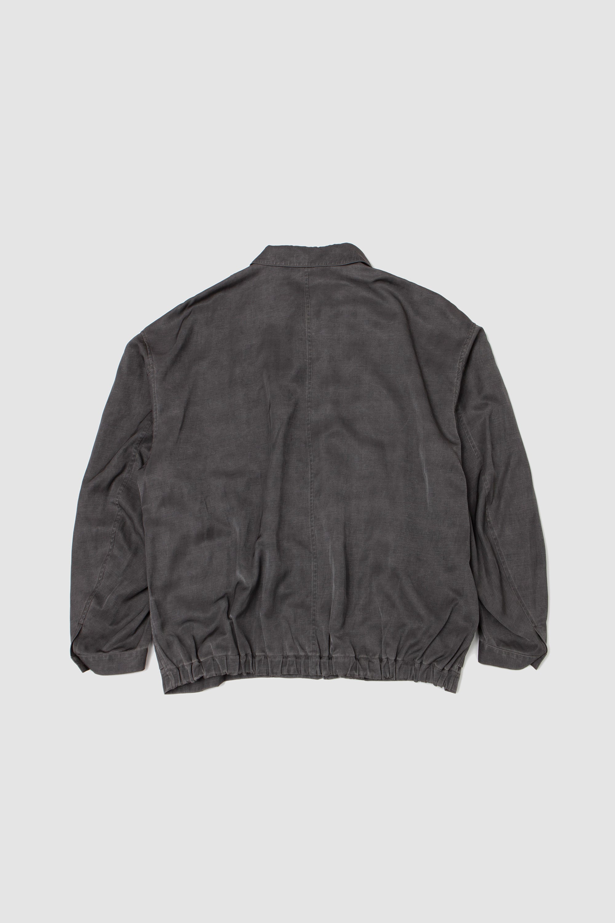Pigment Print Zip Up Blouson Dusty Grey_4