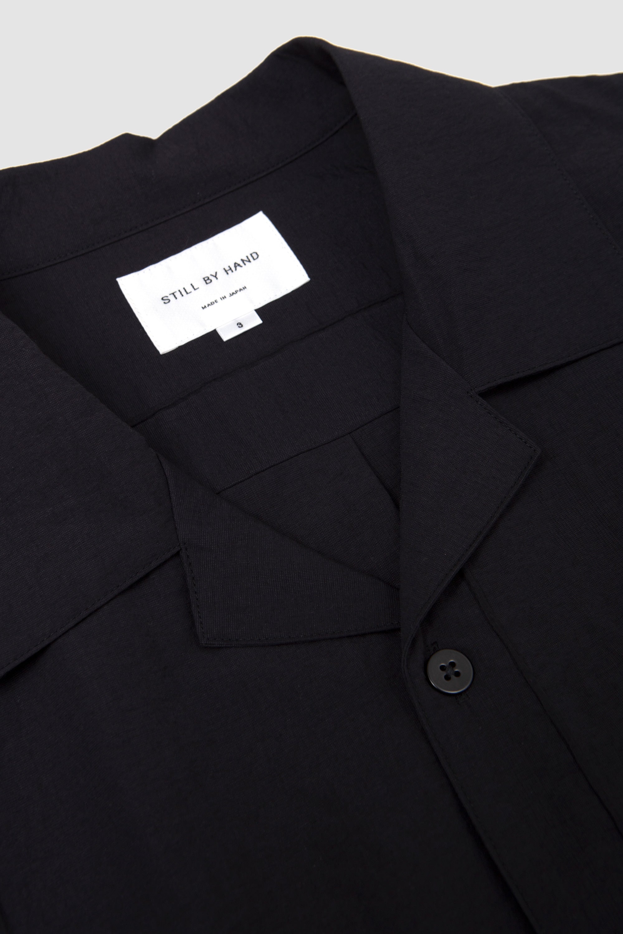 Pin Tuck Half Sleeve Shirt Black_2