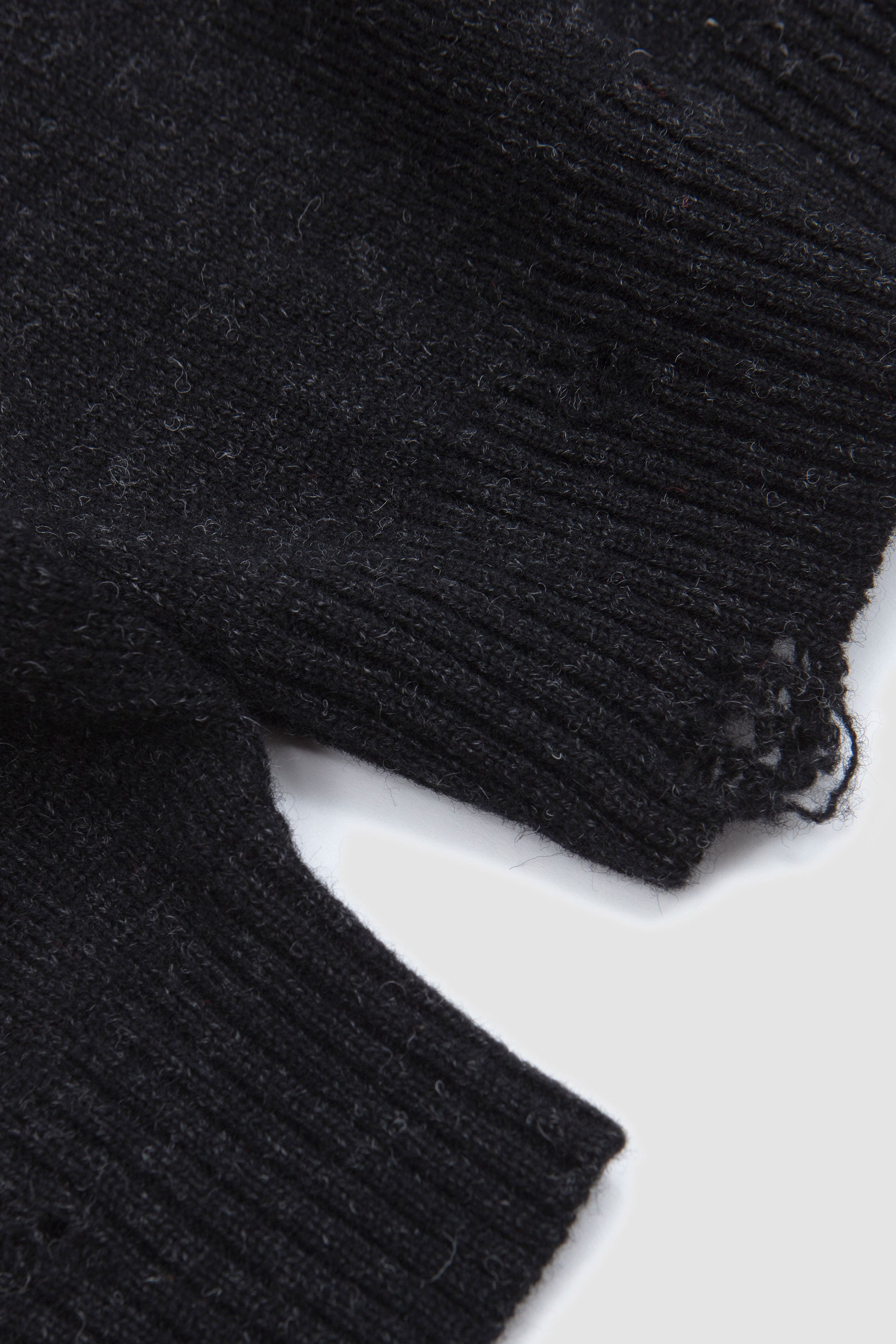 Punched Shetland Sweater Dark Charcoal
