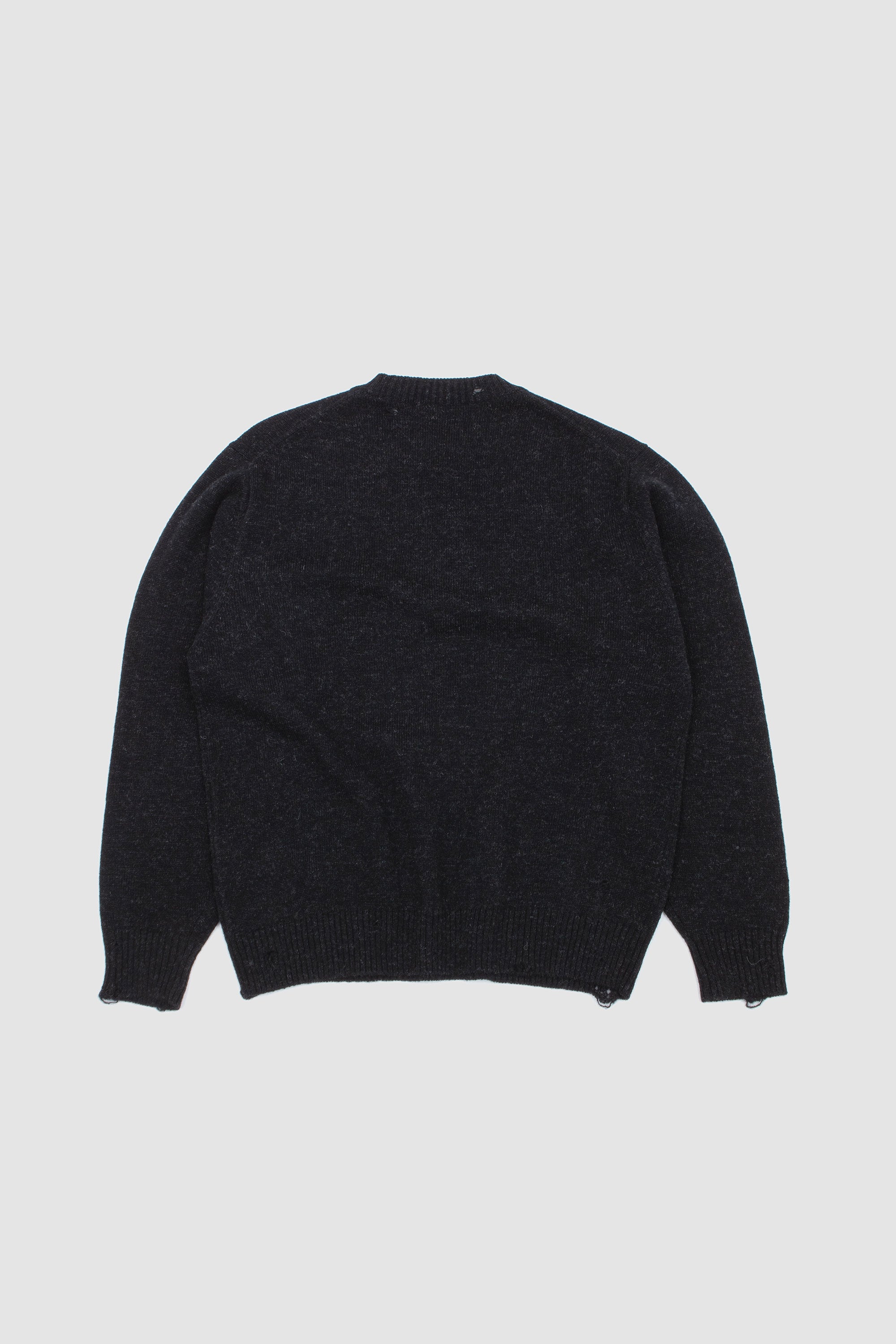Punched Shetland Sweater Dark Charcoal_4