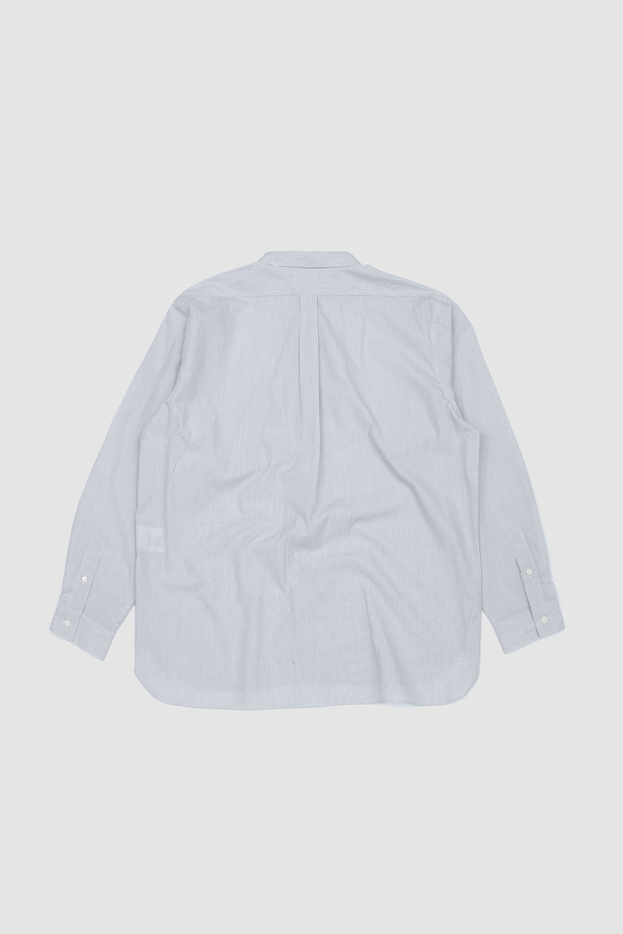 Regular Collar Shirt Grey Stripe_4