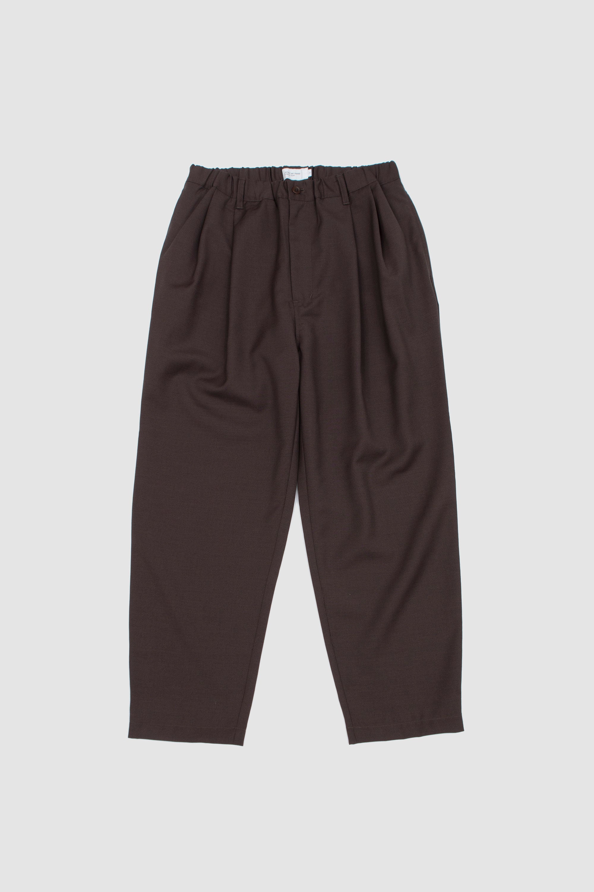 Relaxed 2 Tuck Pants Dark Brown