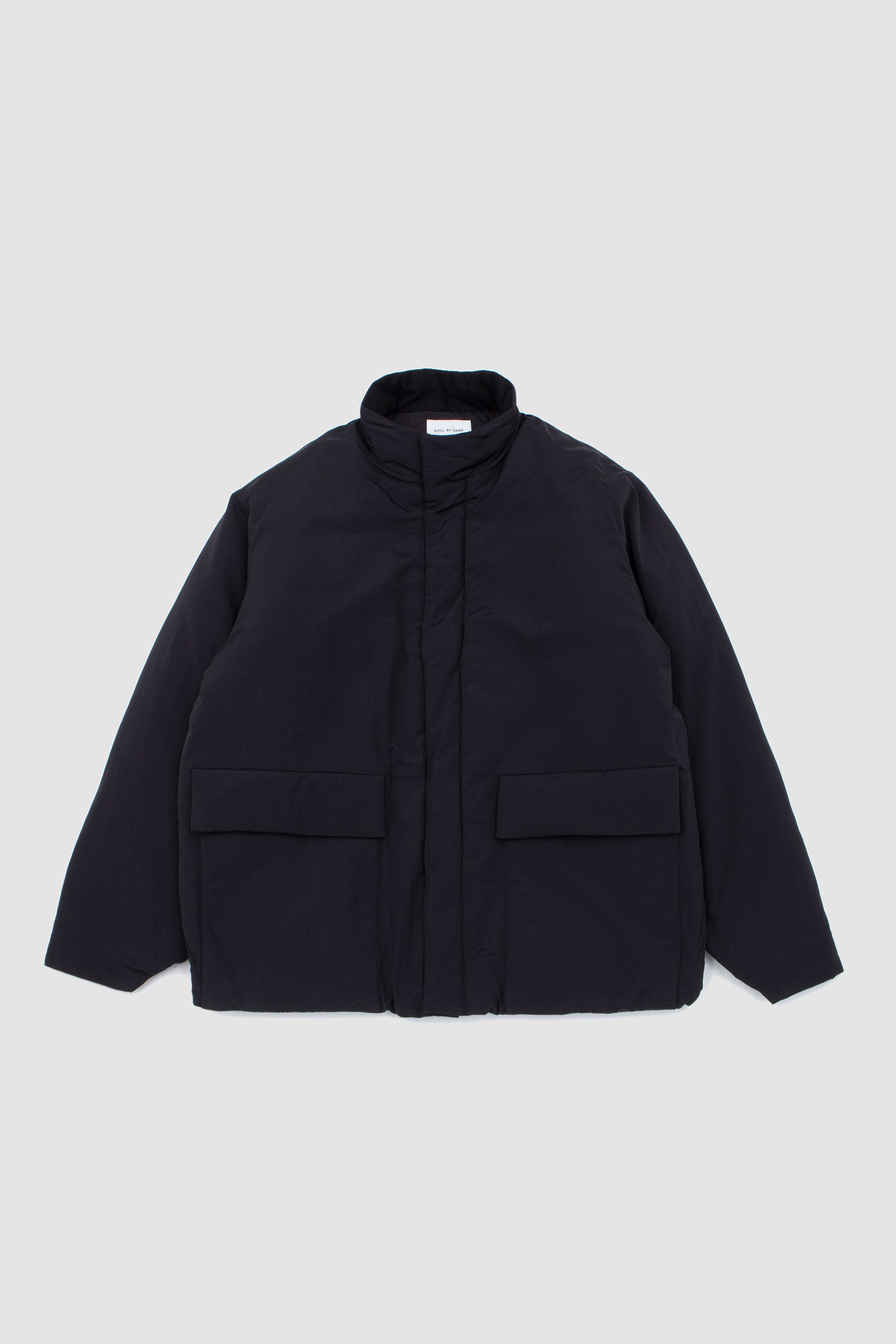 Round Puffy Blouson Black