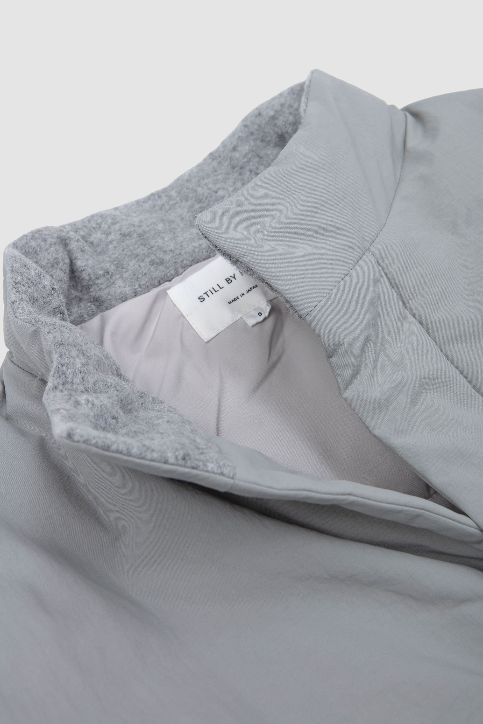 Round Puffy Blouson Ice Grey