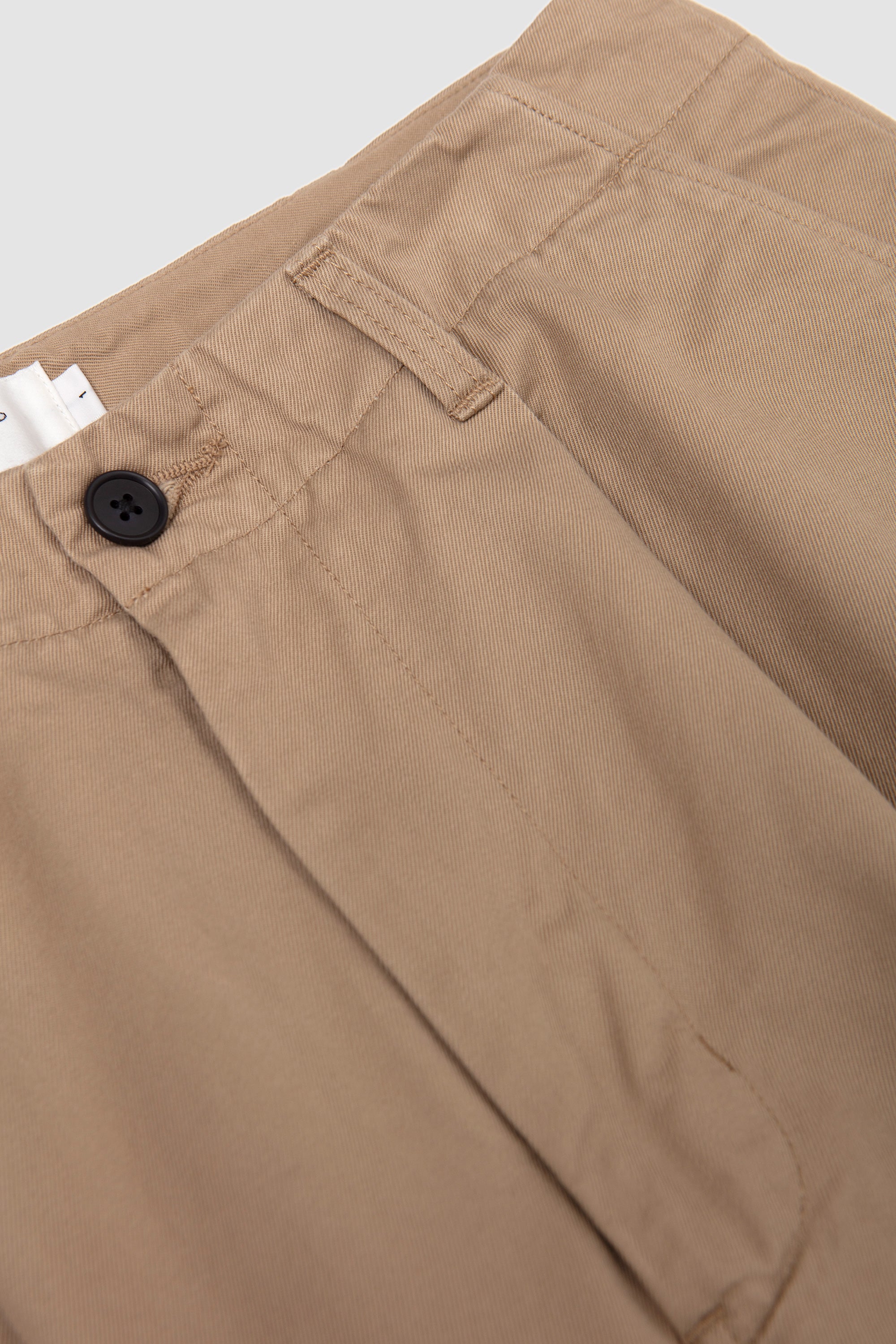 Selvedge 1 Pleat Pants Beige
