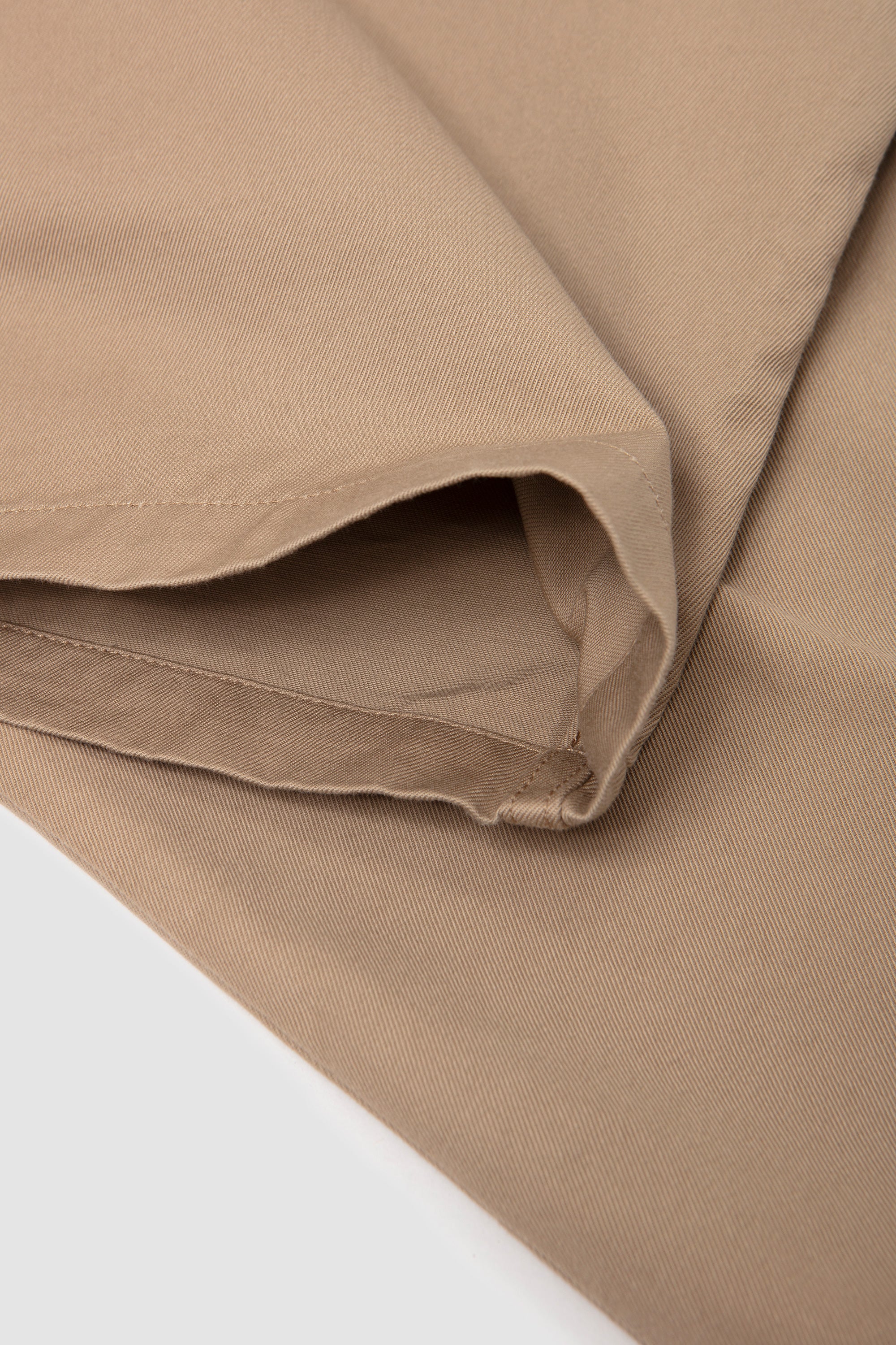 Selvedge 1 Pleat Pants Beige